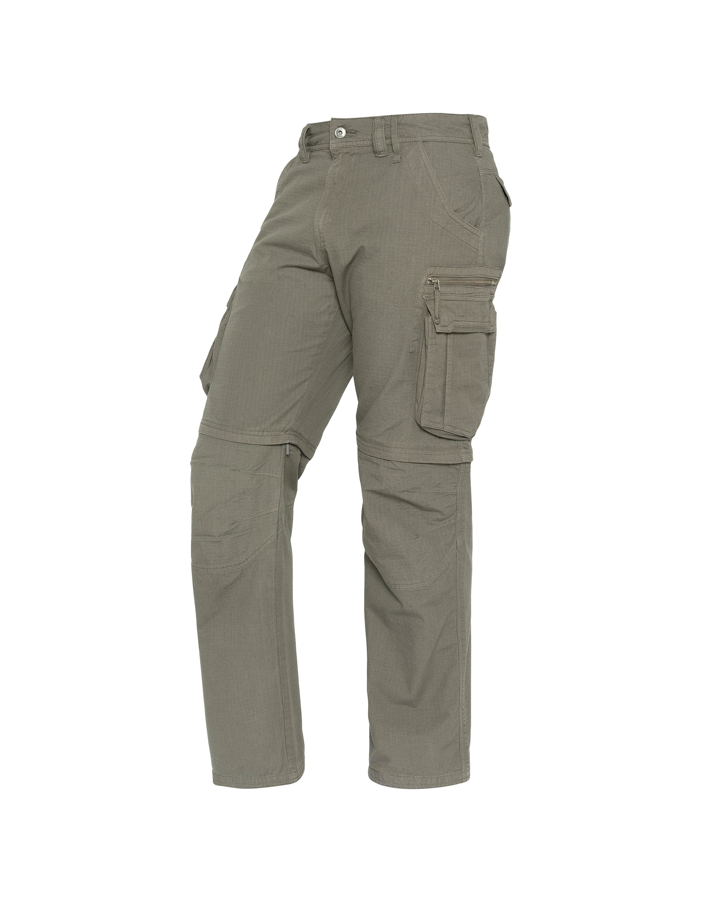 Grey/green 2-in-1 cargo pants