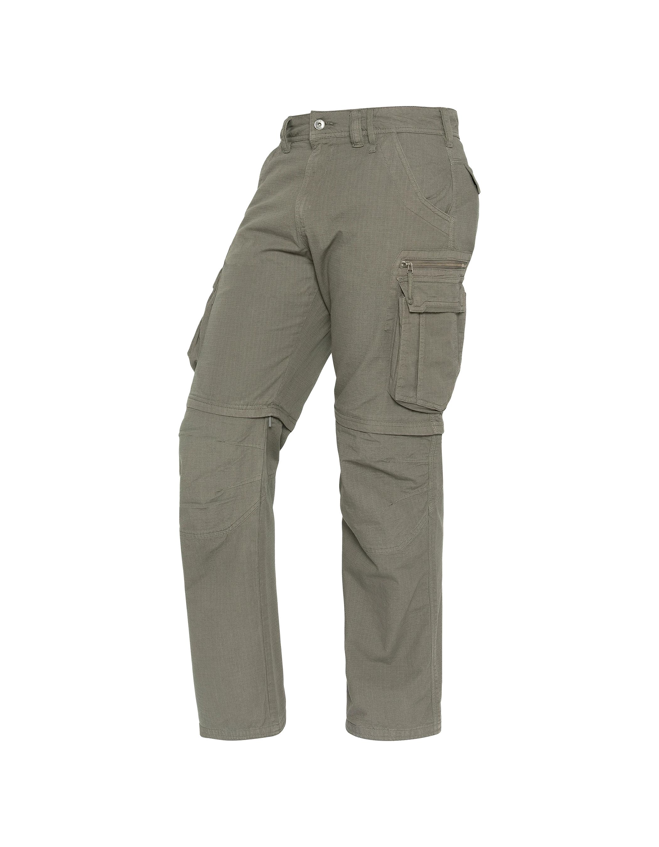 Grey/green 2-in-1 cargo pants-4