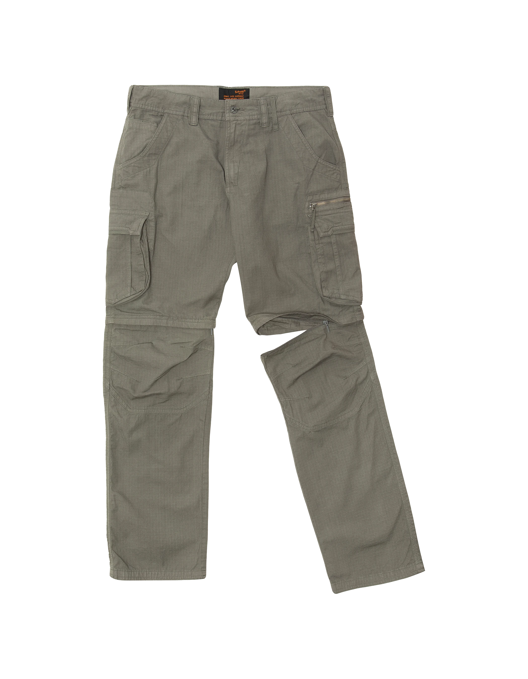 Grey/green 2-in-1 cargo pants-7