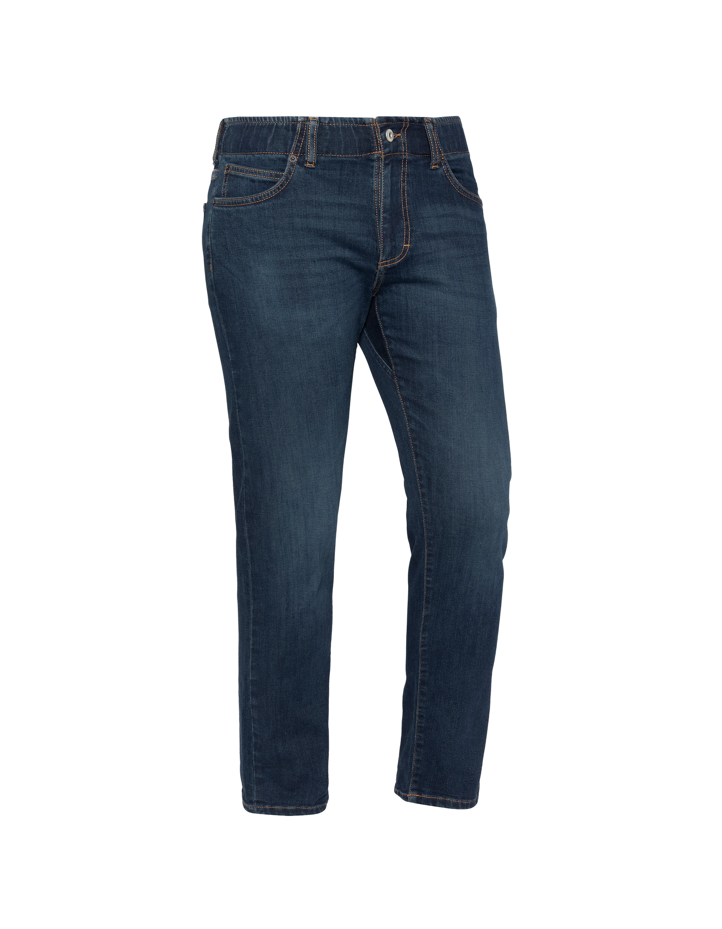 Darkened dark blue jeans