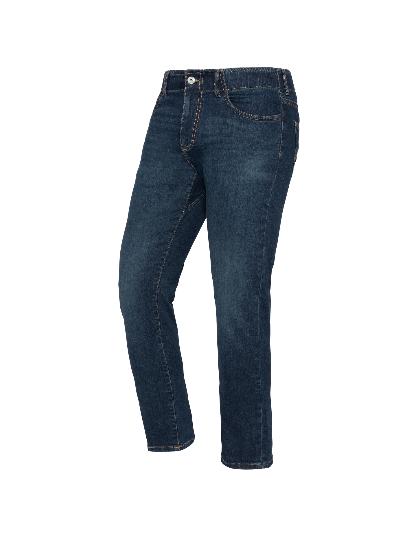 Darkened dark blue jeans