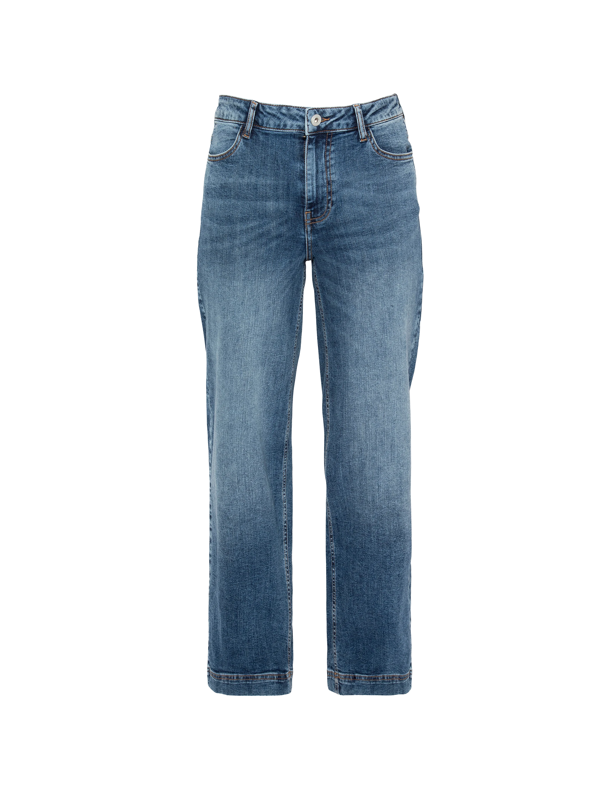 Jean droit bleu jambes larges-2