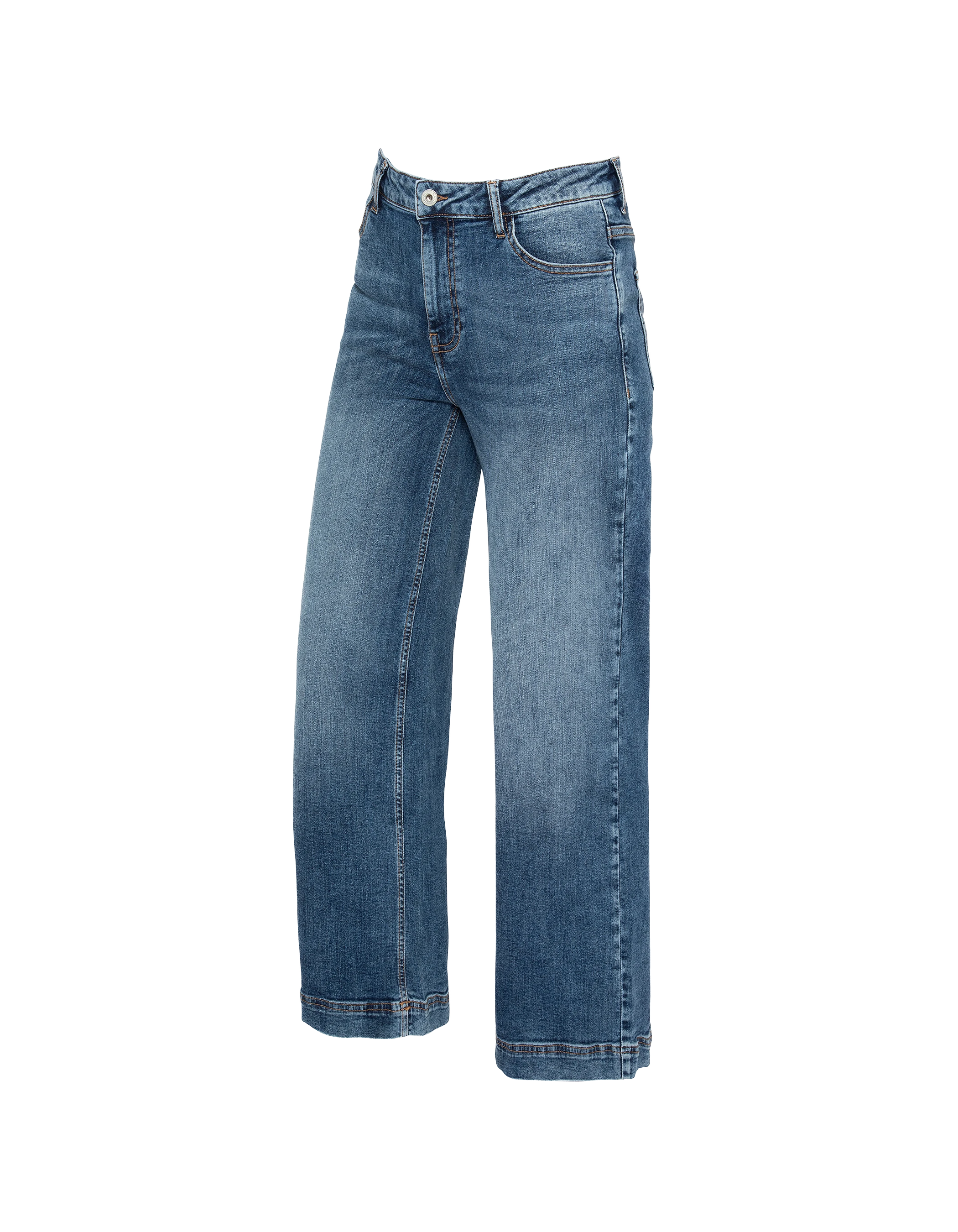Jean droit bleu jambes larges-6