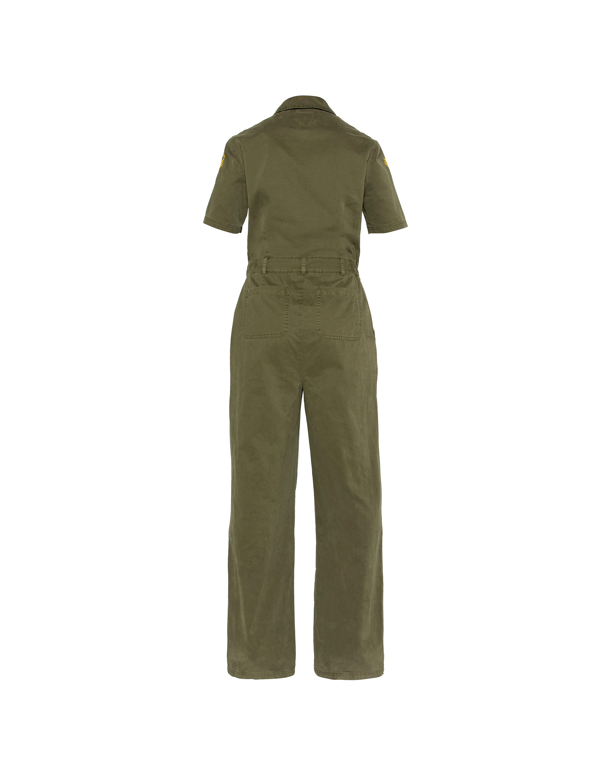 Tuta militare kaki a maniche corte-2