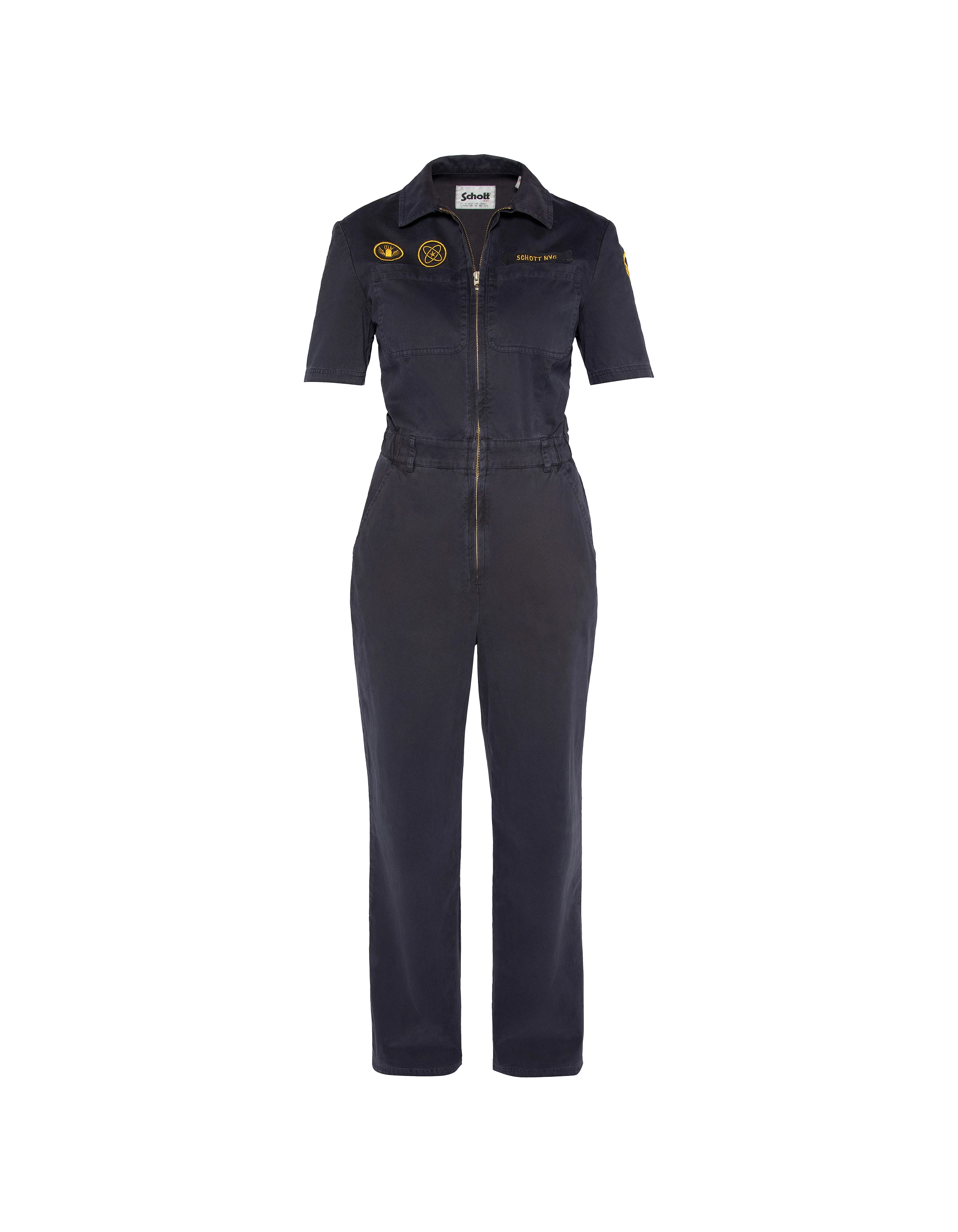 Combinaison bleu marine manches courtes army-2