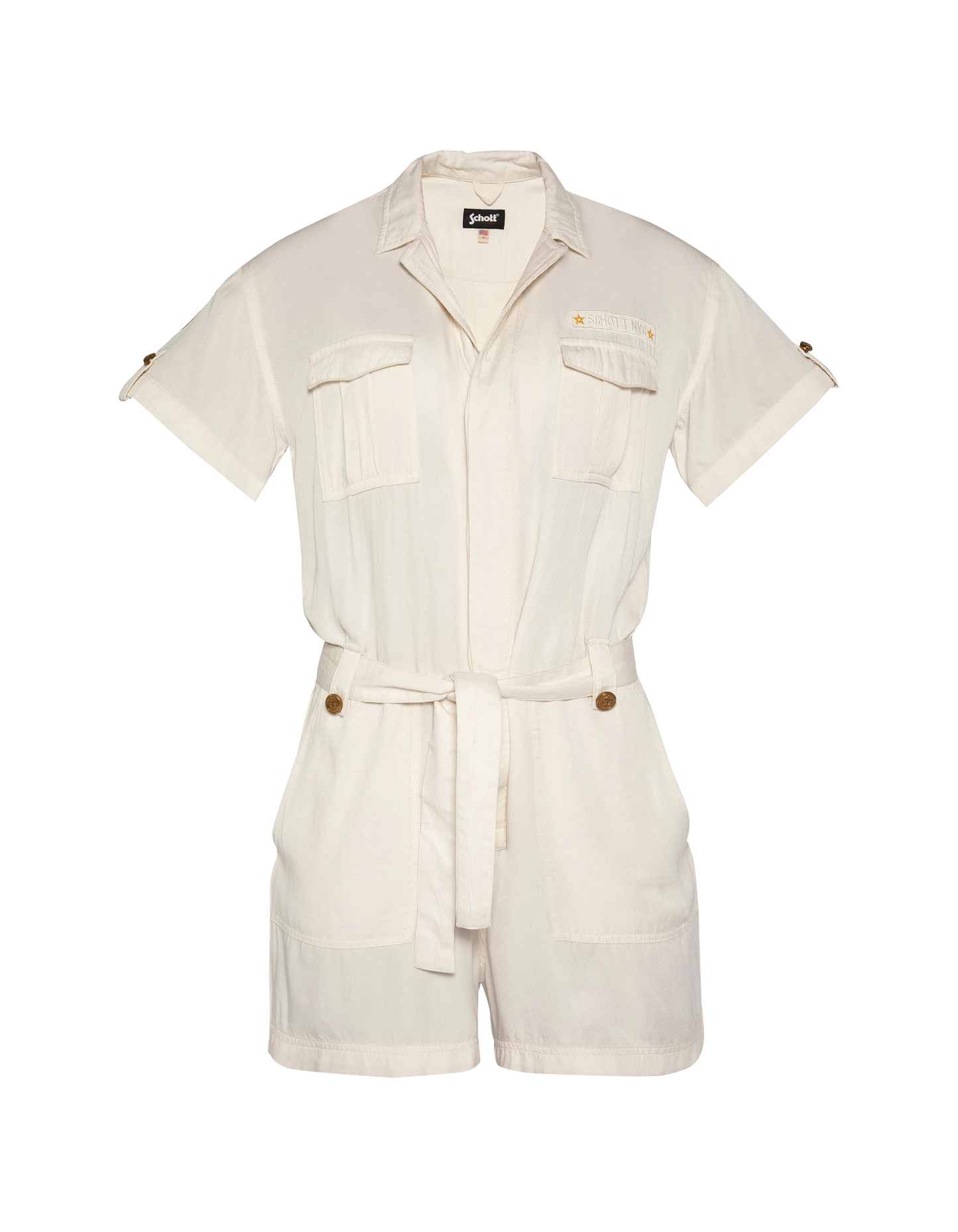 Combishort army légère blanc cassé