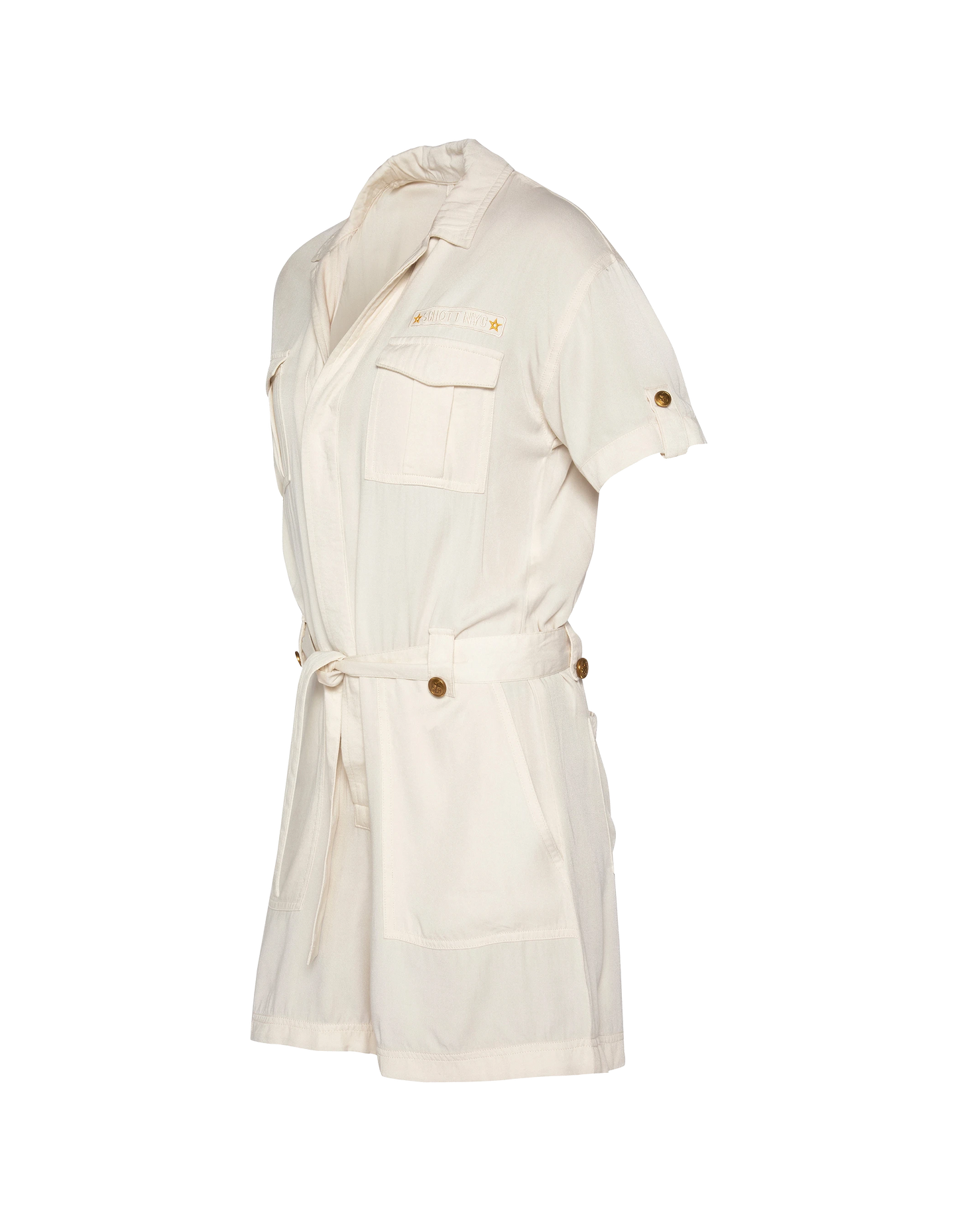 Combishort army légère blanc cassé