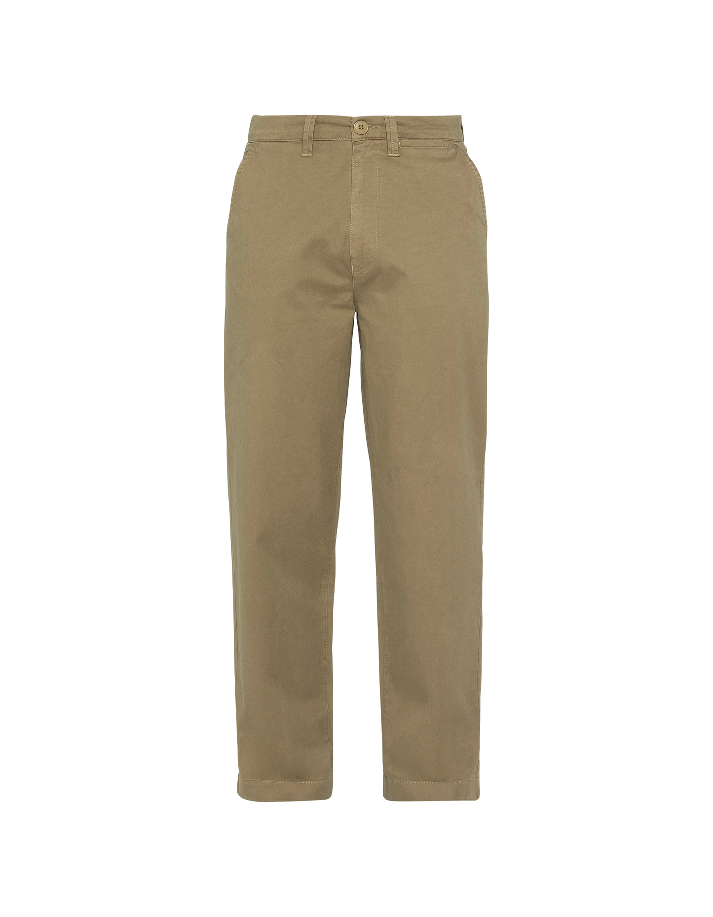 Pantalon chino kaki clair large