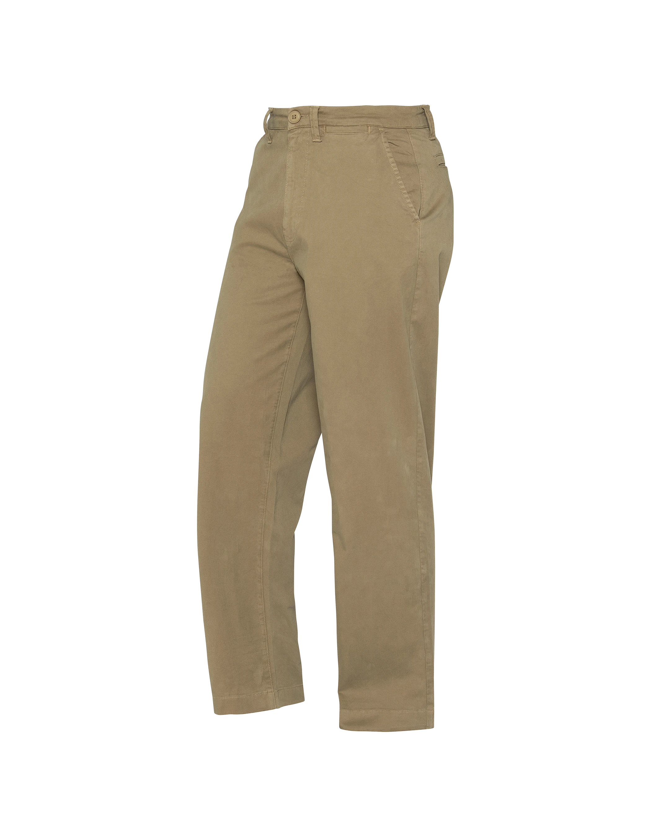 Pantalon chino kaki clair large-4