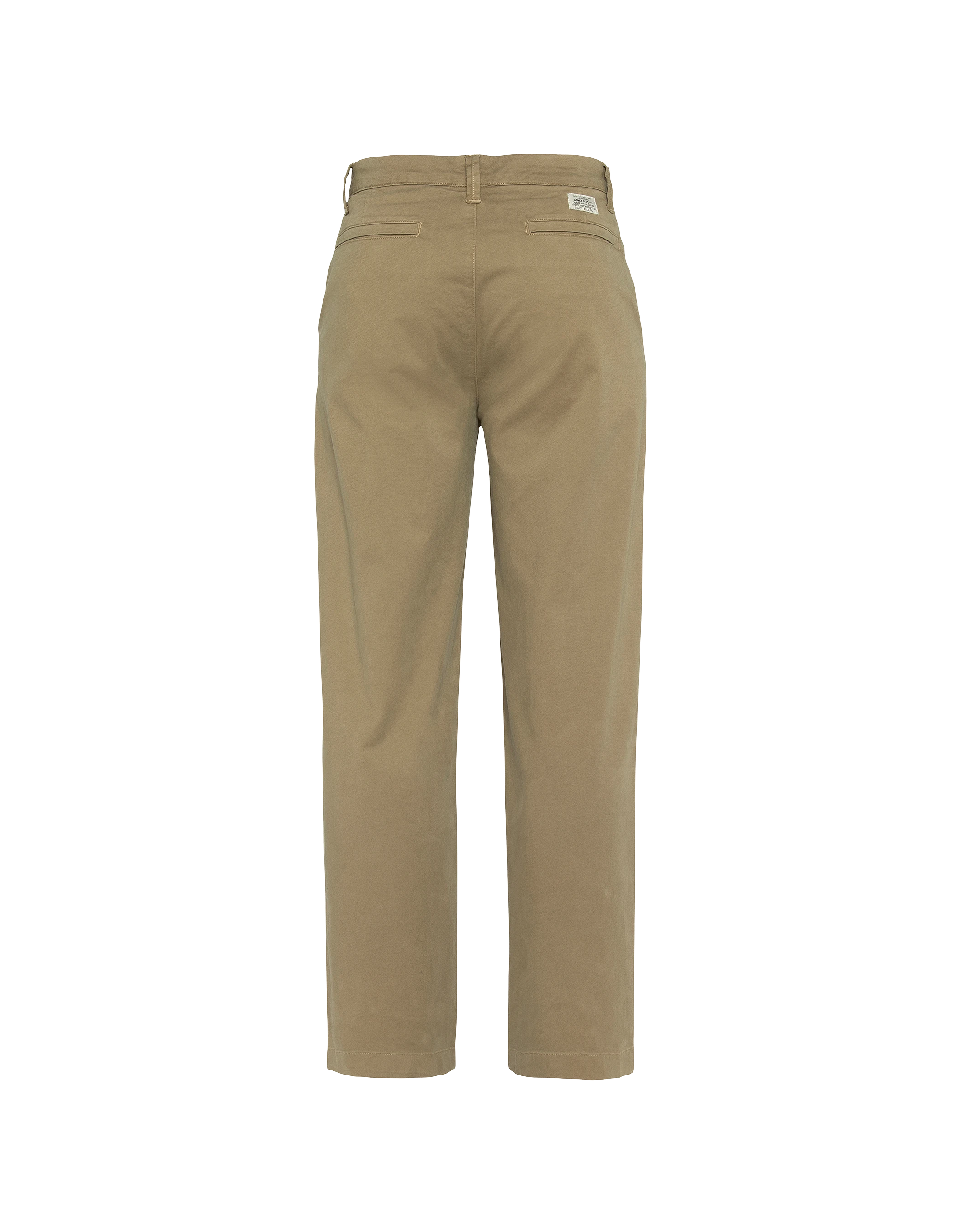 Pantalon chino kaki clair large-2