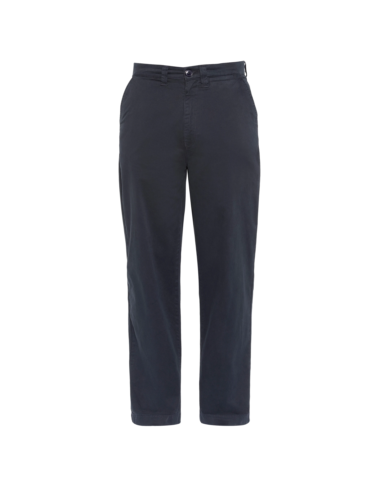 Marineblaue Chinohose mit weitem Bein