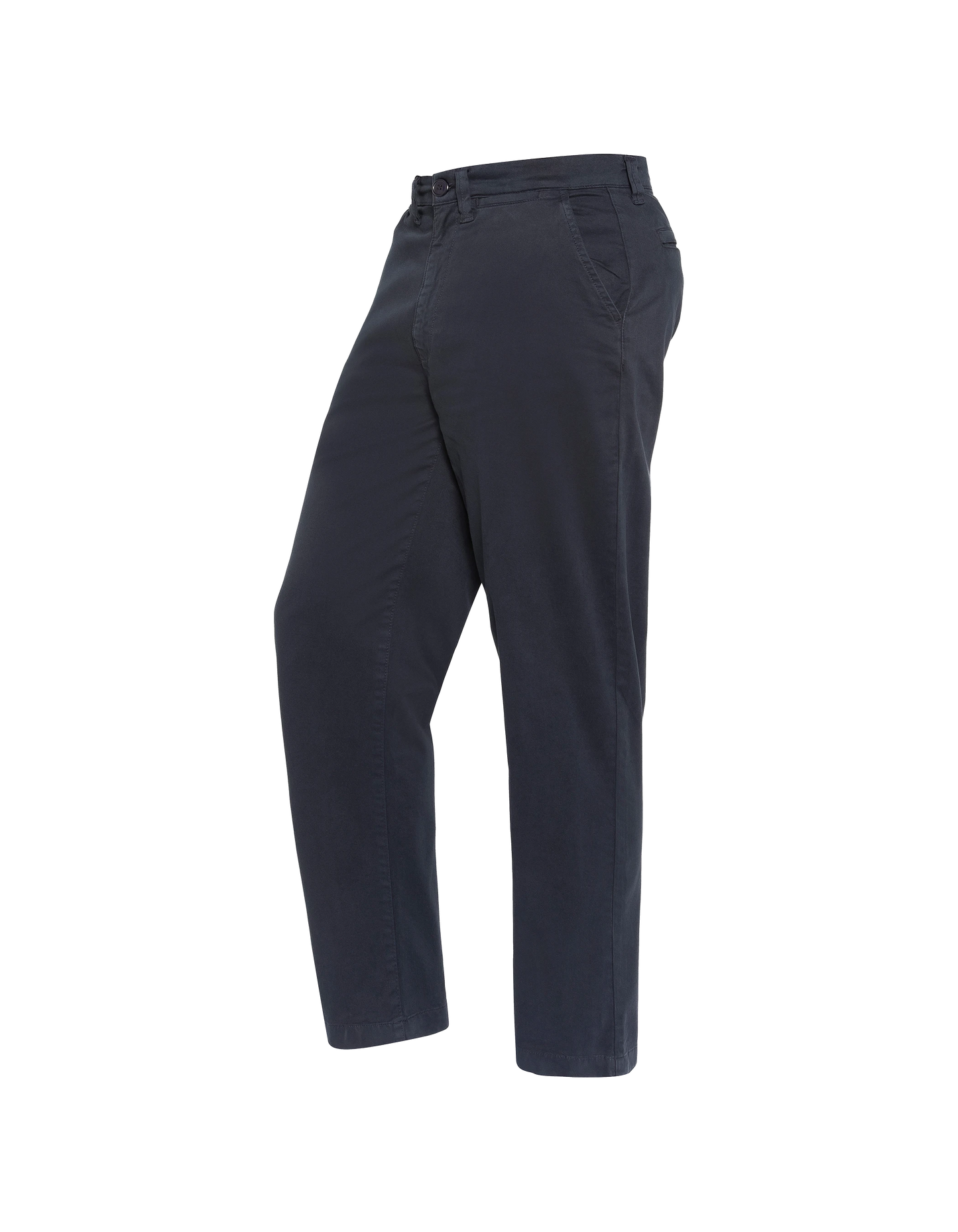 Marineblaue Chinohose mit weitem Bein