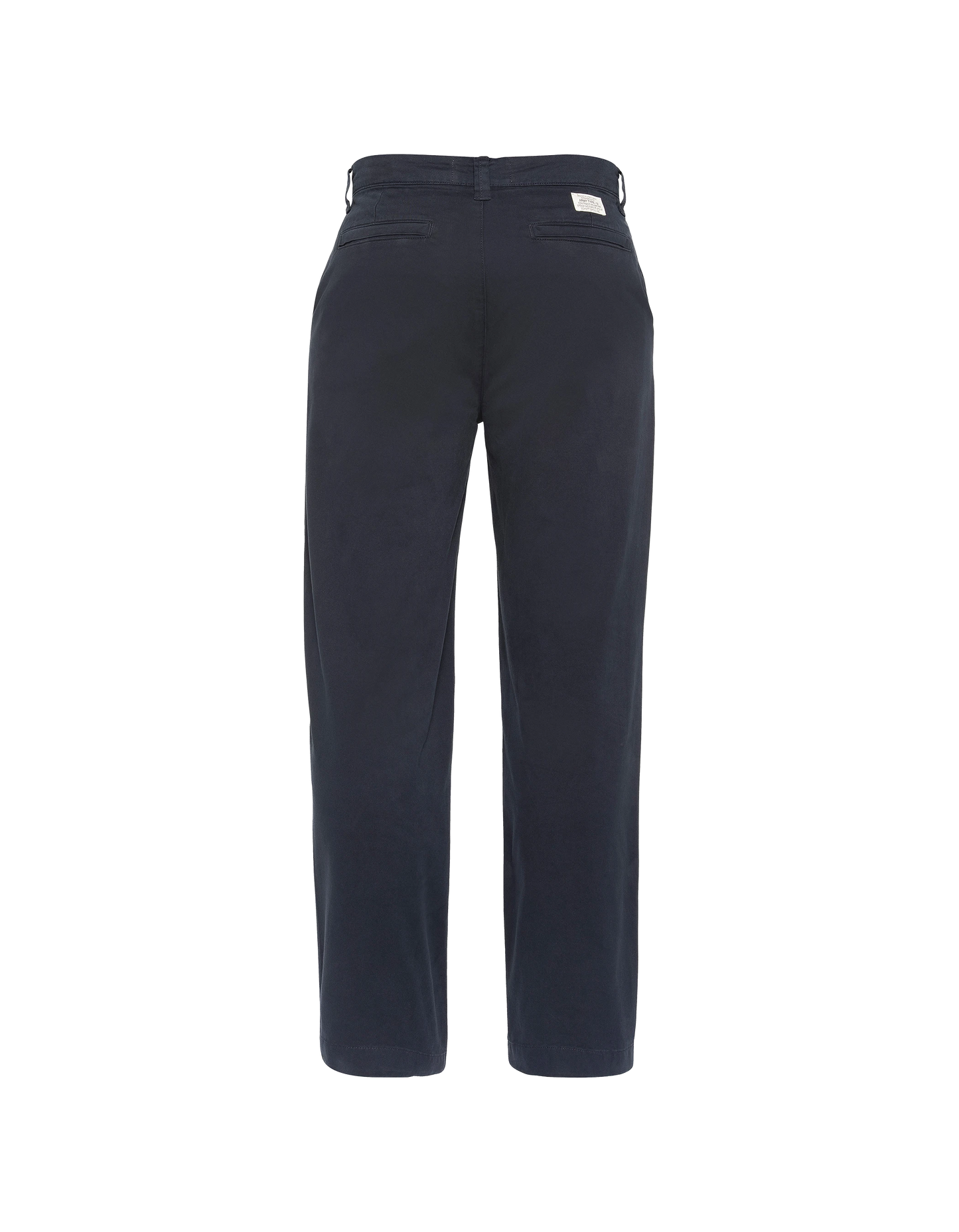 Marineblaue Chinohose mit weitem Bein