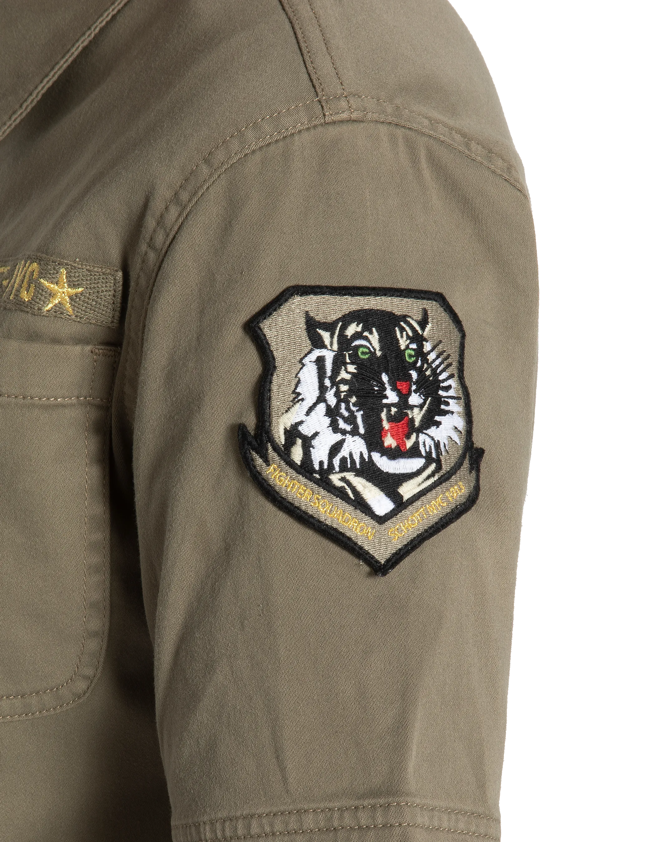 Combinaison kaki clair manches courtes army-11