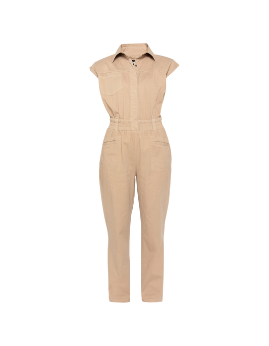 Combinaison saharienne beige sans manches