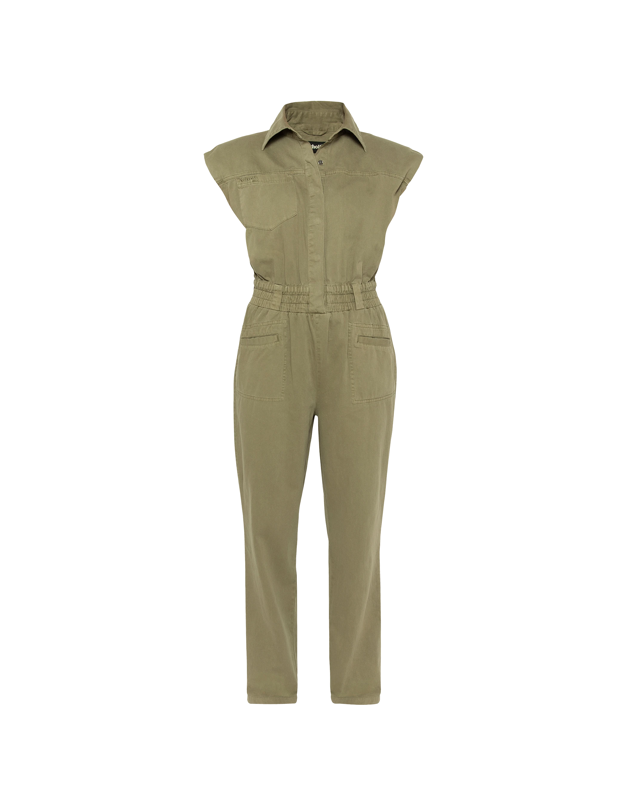 Combinaison saharienne kaki clair sans manches-1