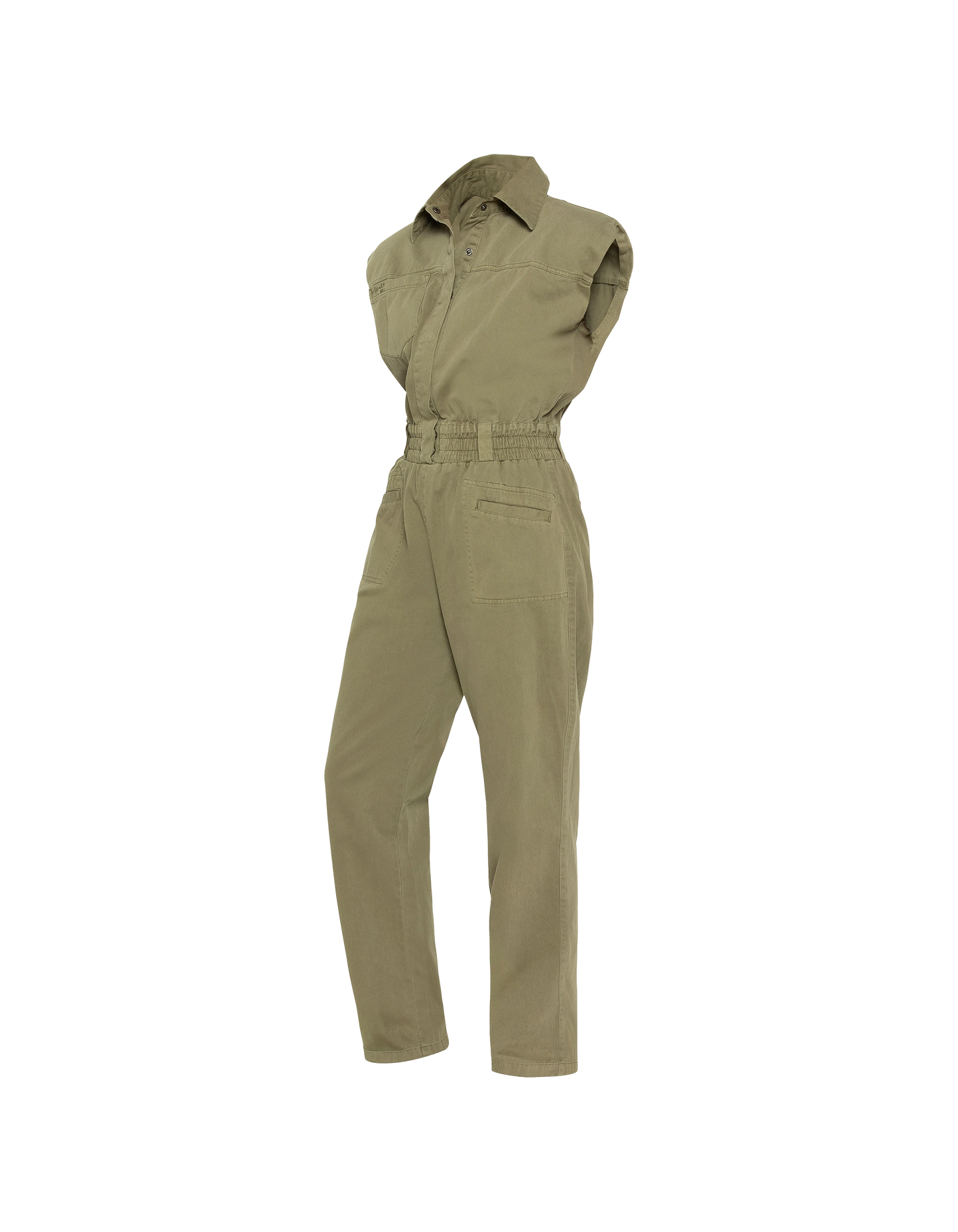 Combinaison saharienne kaki clair sans manches