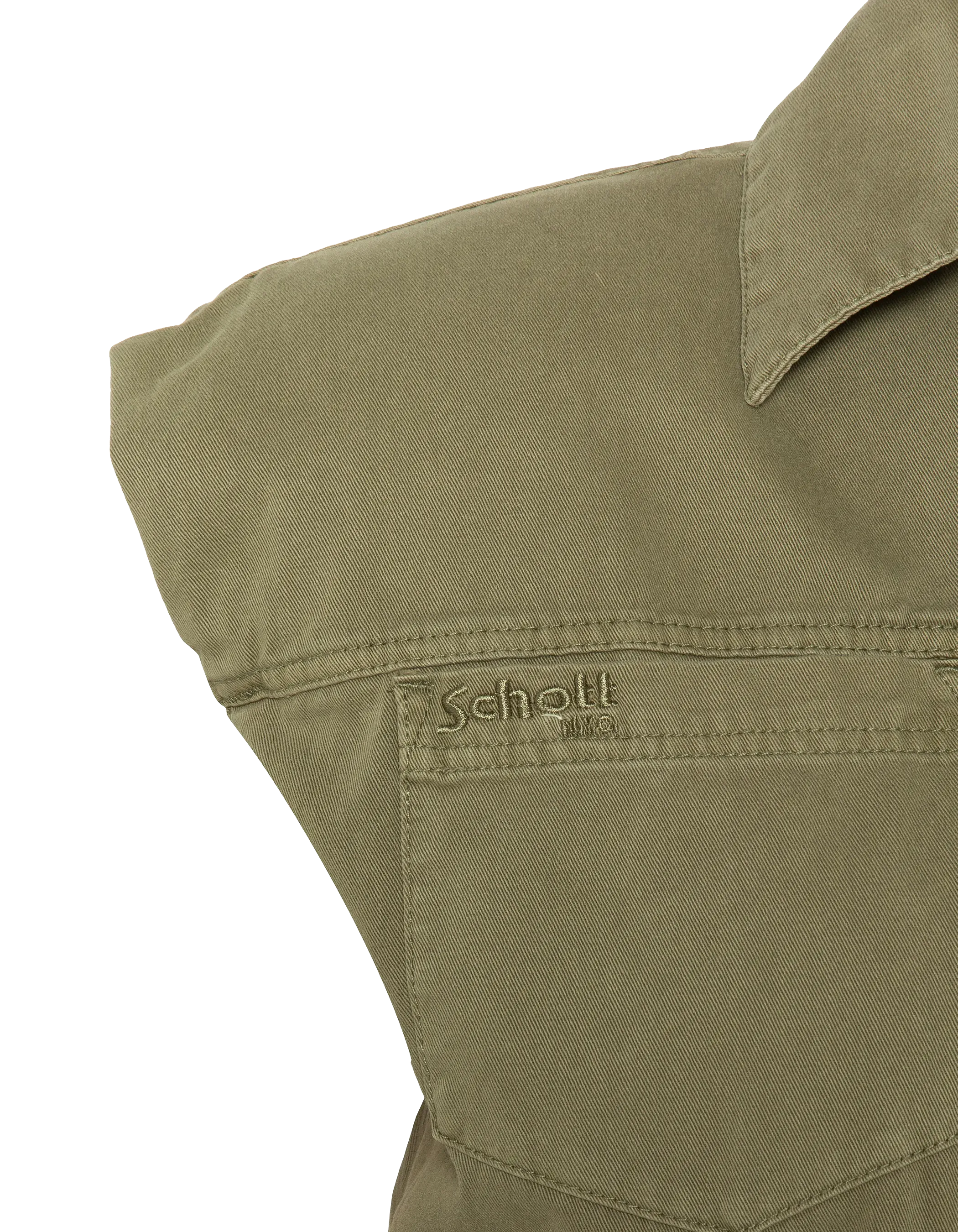 Combinaison saharienne kaki clair sans manches-5