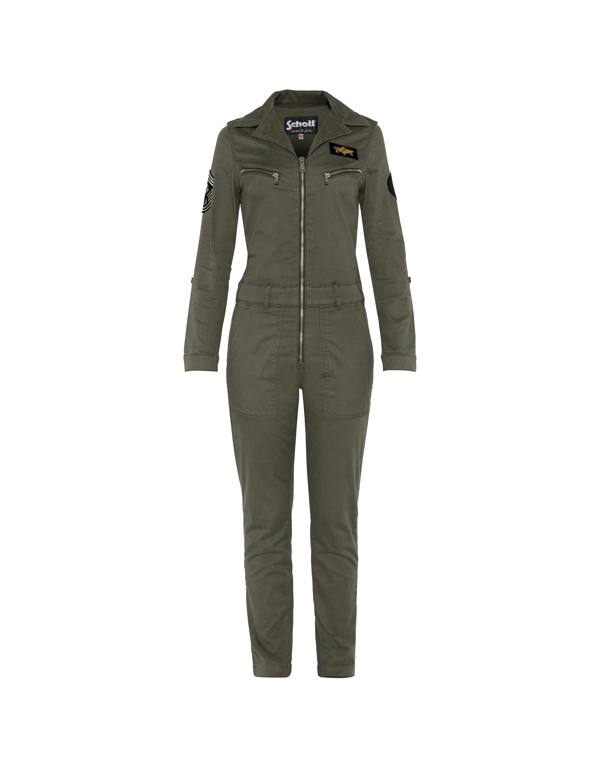 Combinaison légère et badgée kaki-1