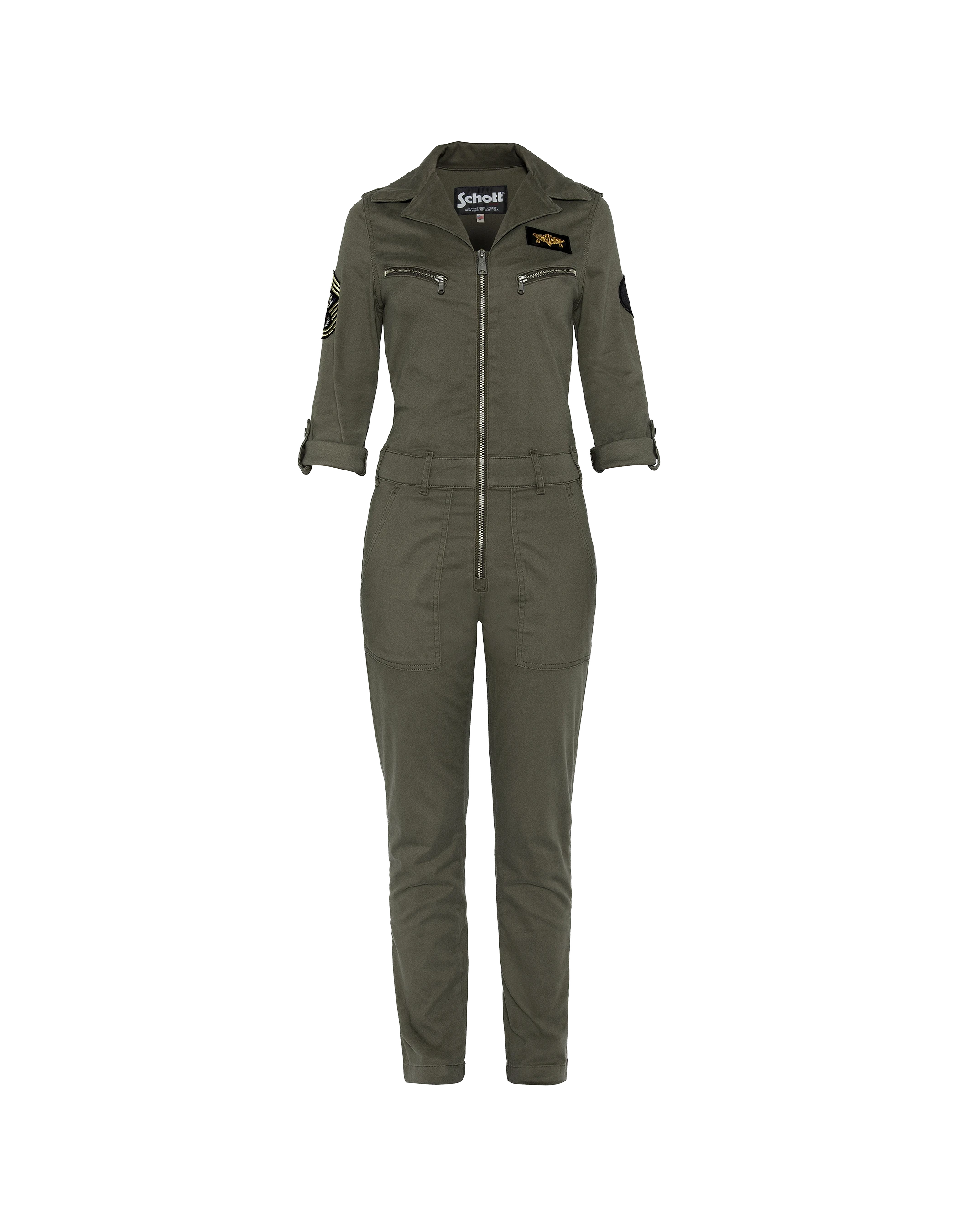 Combinaison légère et badgée kaki-3