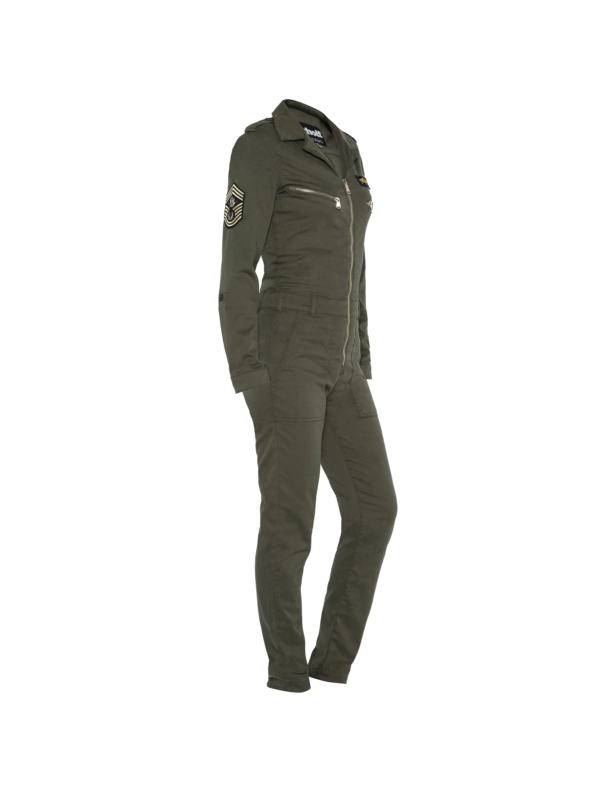 Combinaison légère et badgée kaki-4