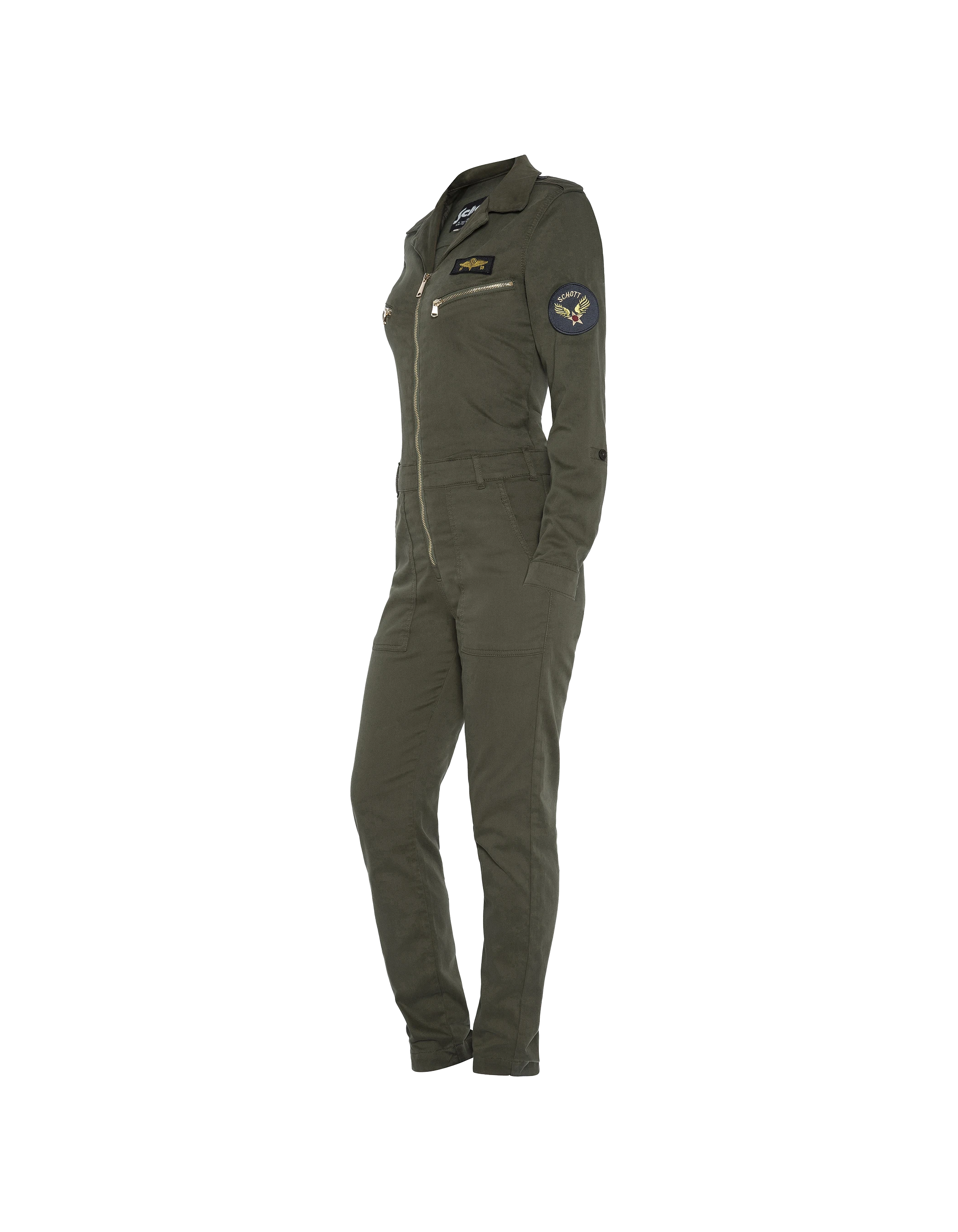 Combinaison légère et badgée kaki-5