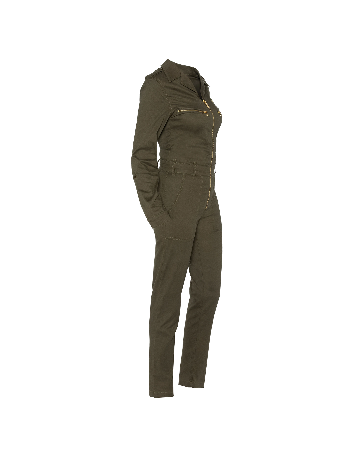 Soft and comfortable khaki slim combination