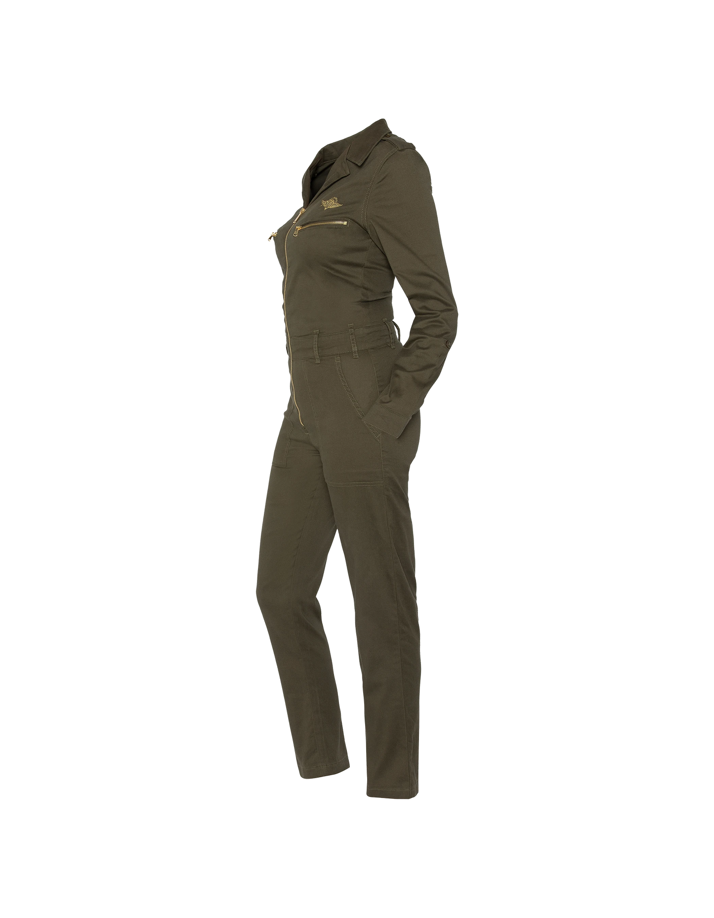 Soft and comfortable khaki slim combination