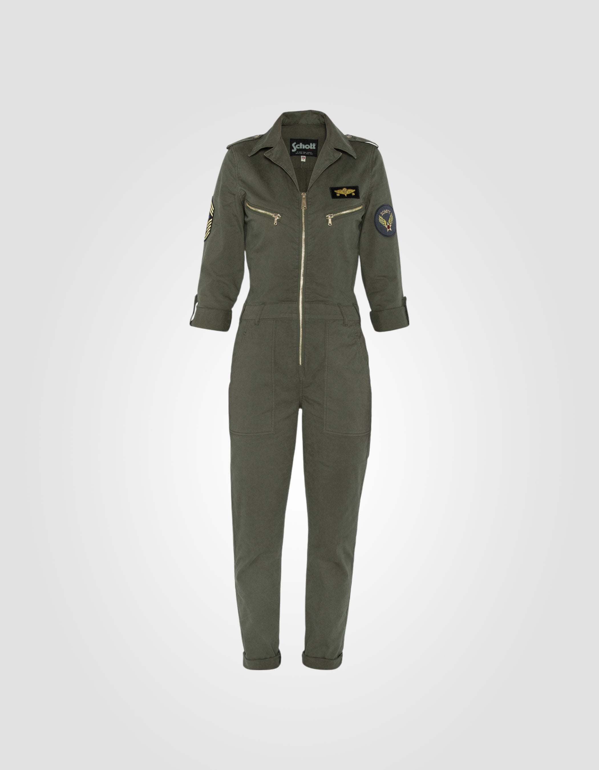 Kaki morbida e confortevole combinata sottile-2