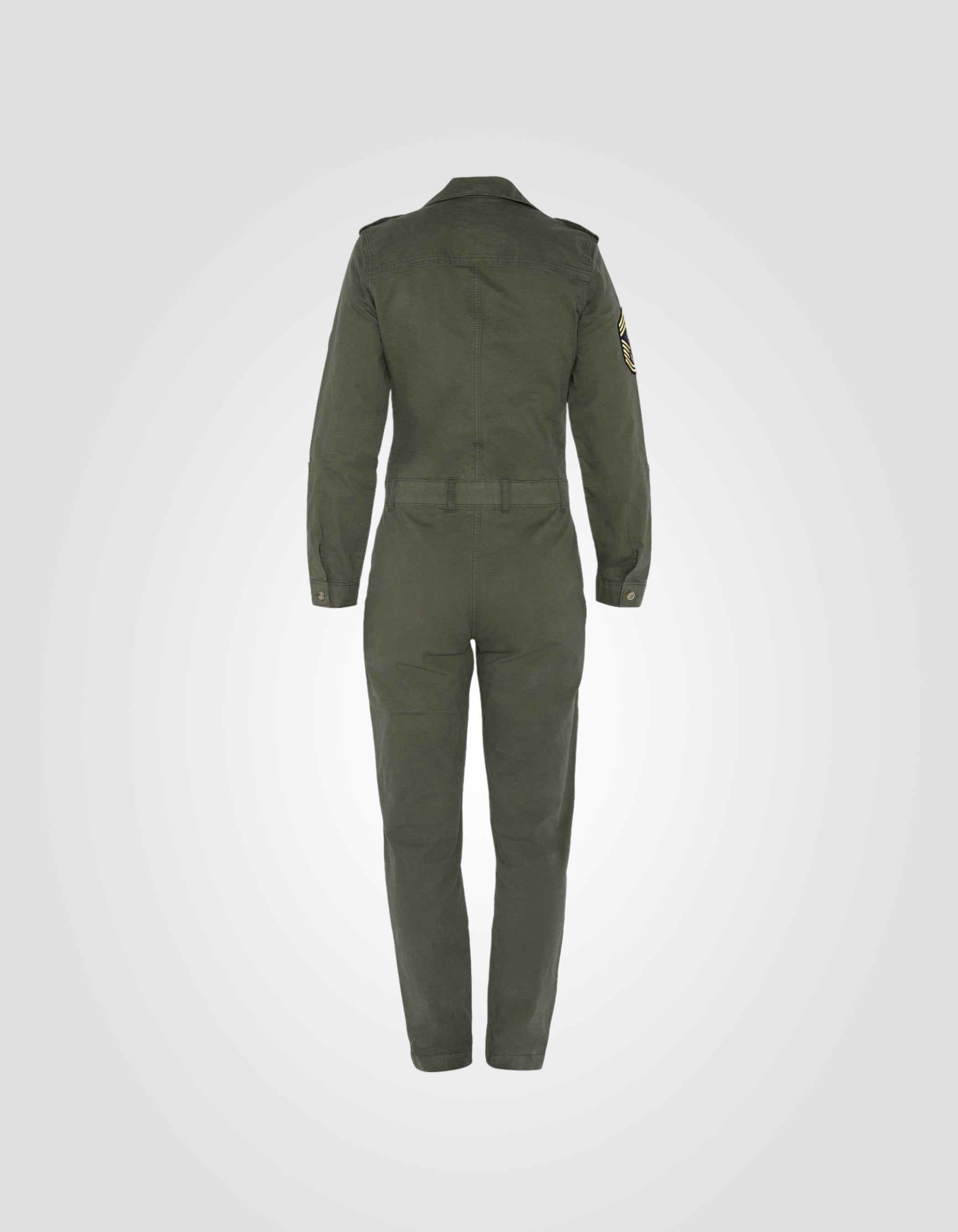 Kaki morbida e confortevole combinata sottile-9