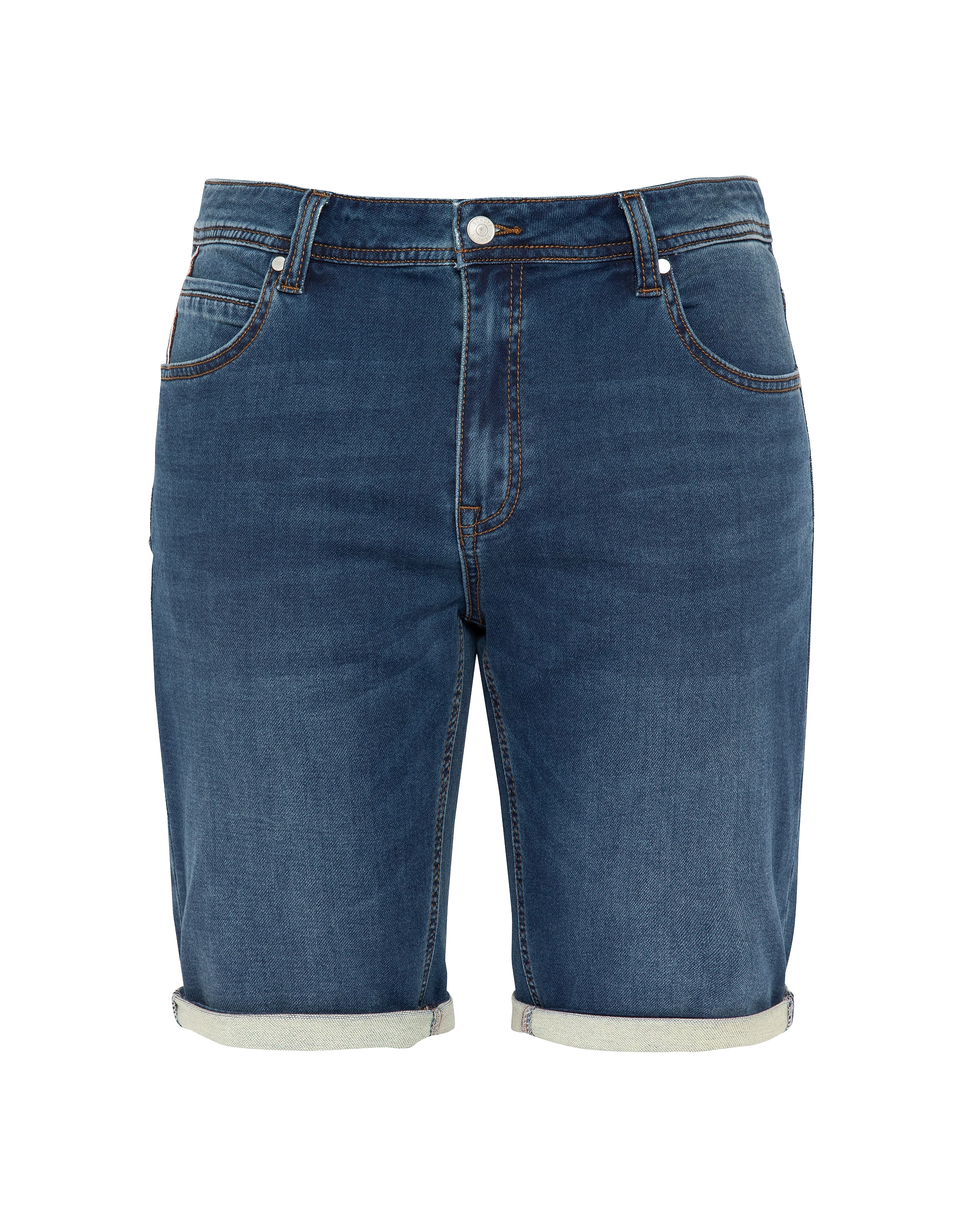 Dark blue denim shorts-1