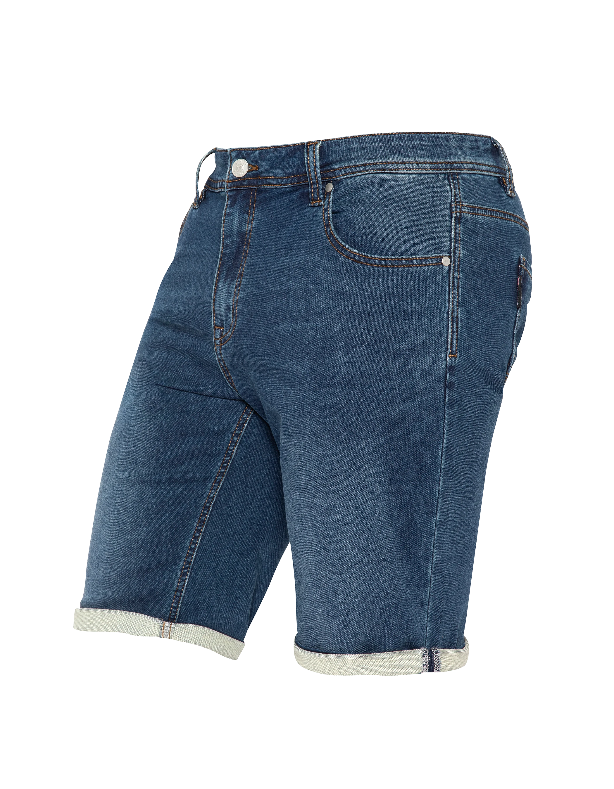 Dark blue denim shorts-4