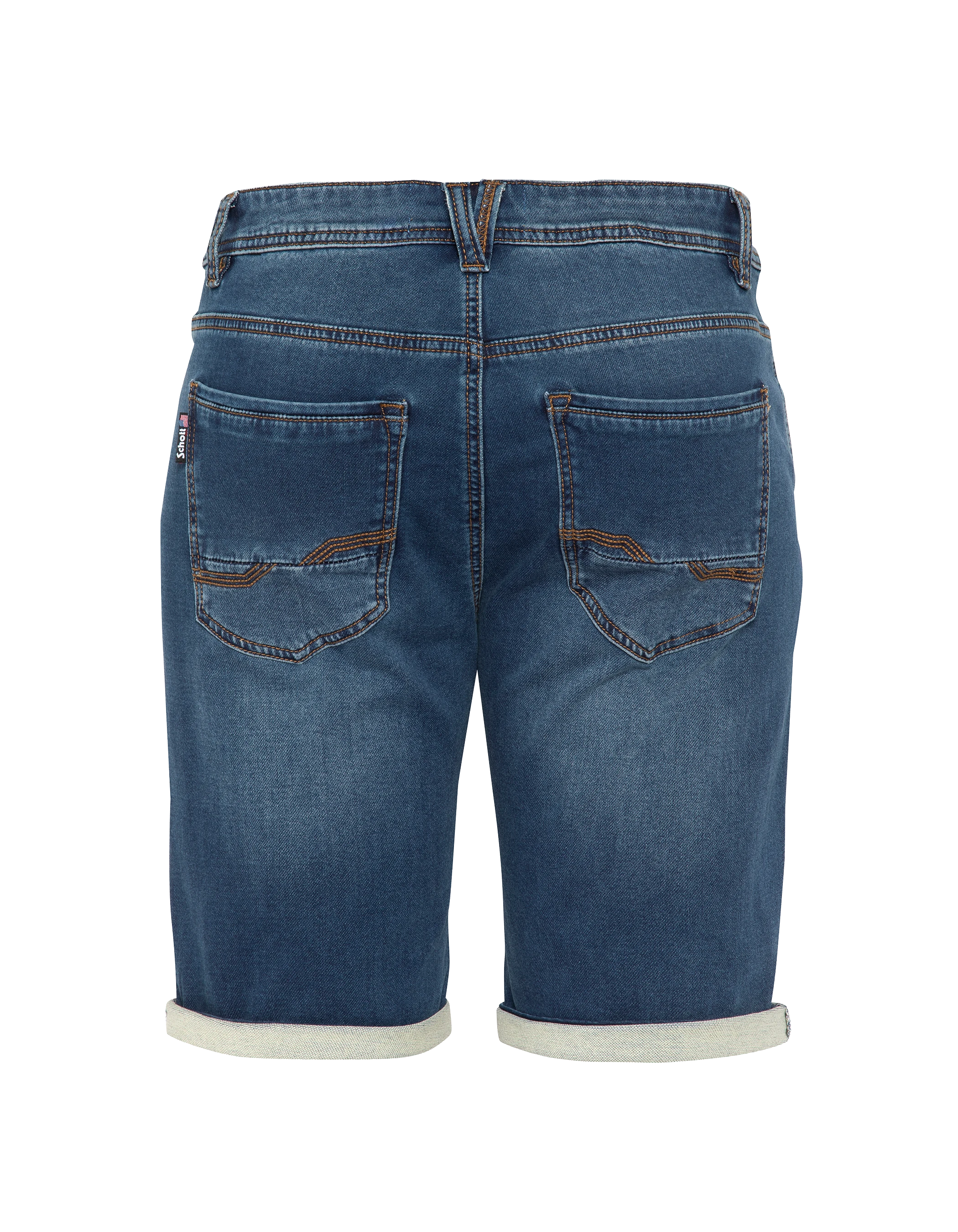 Dark blue denim shorts-2