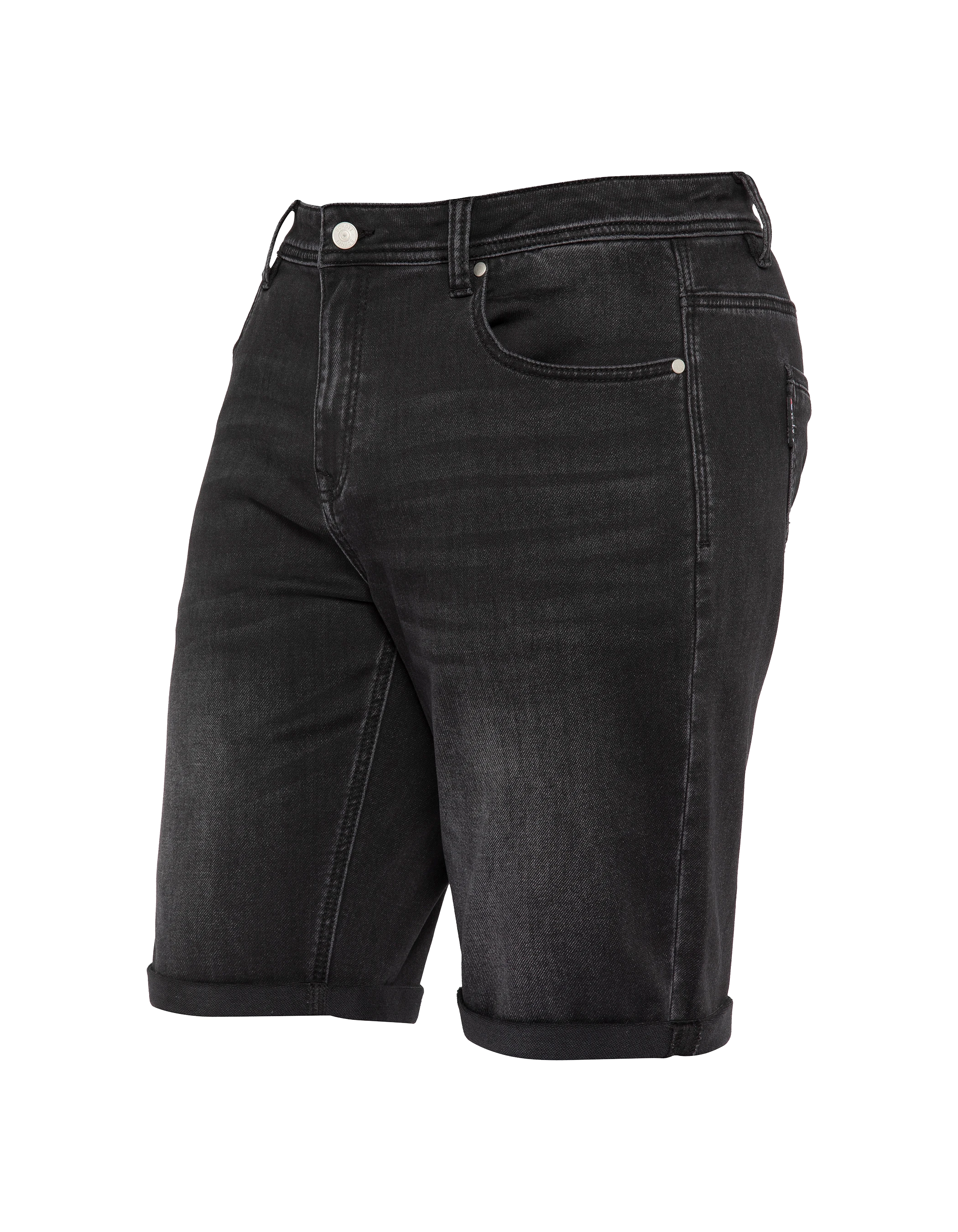 Graue Jeansshorts-4