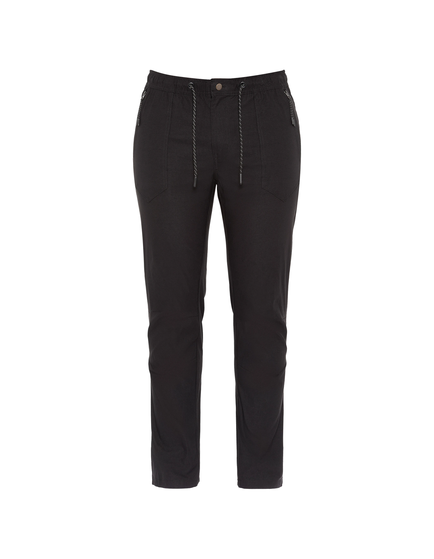 Black chino-jogger pants