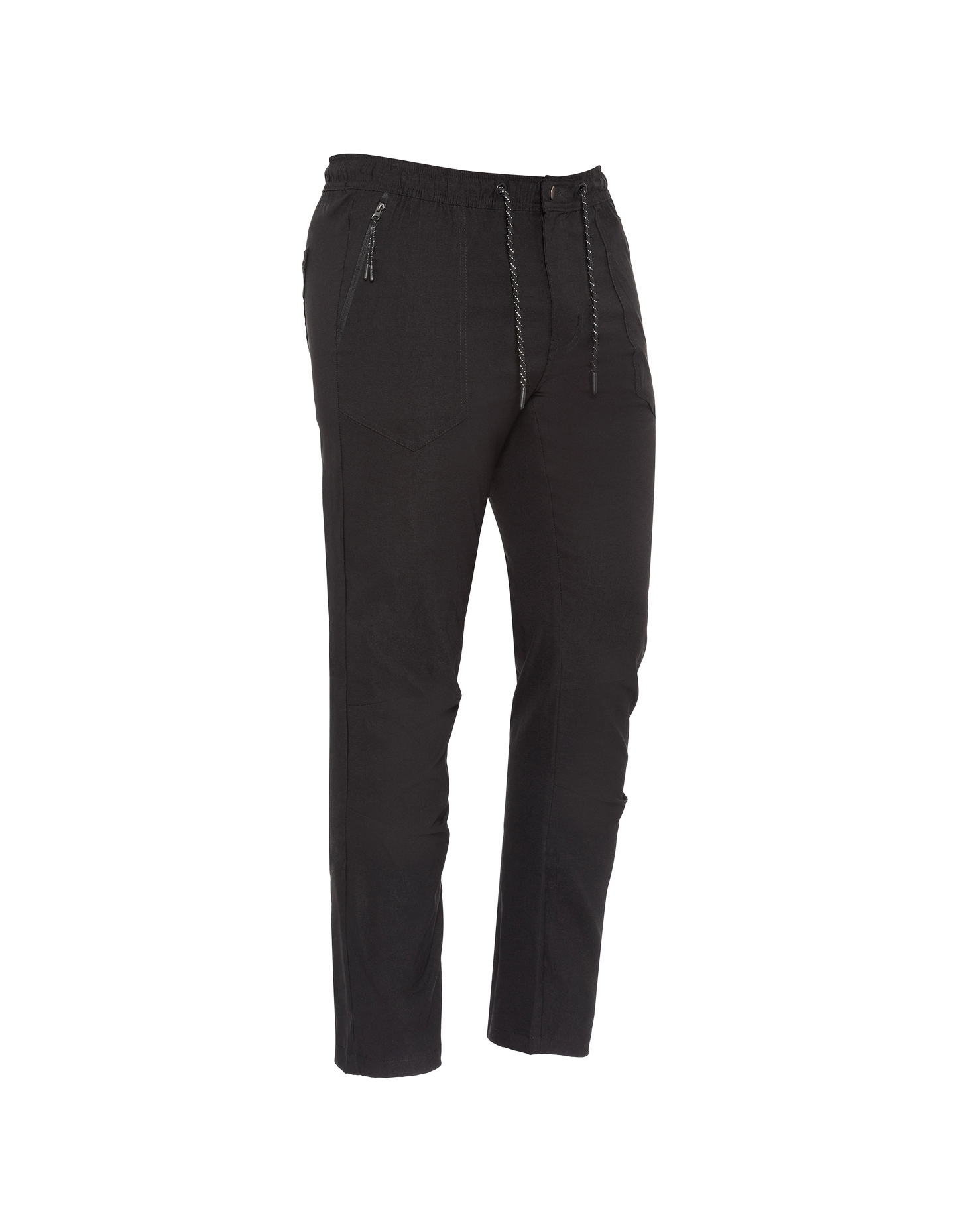 Black chino-jogger pants