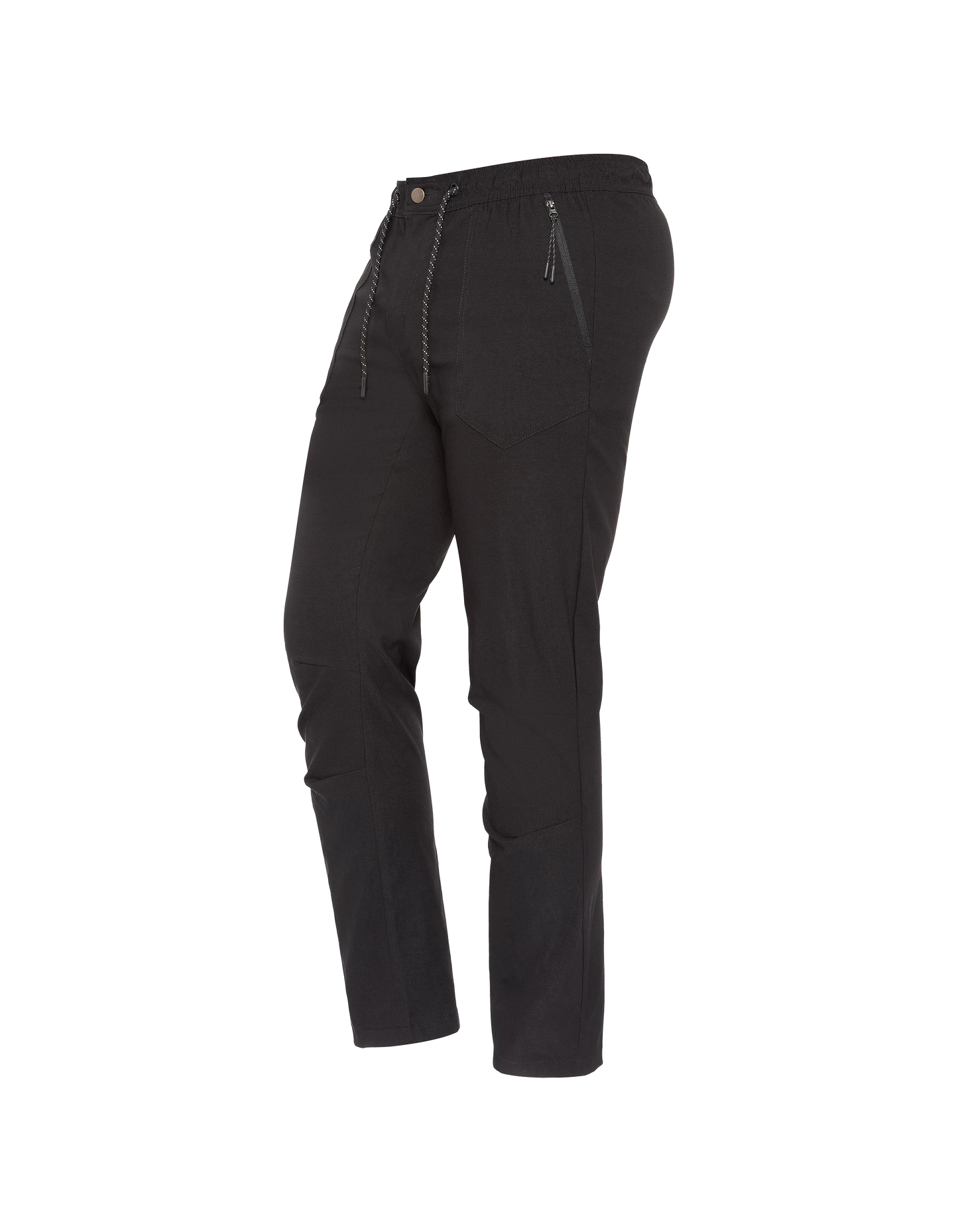Black chino-jogger pants