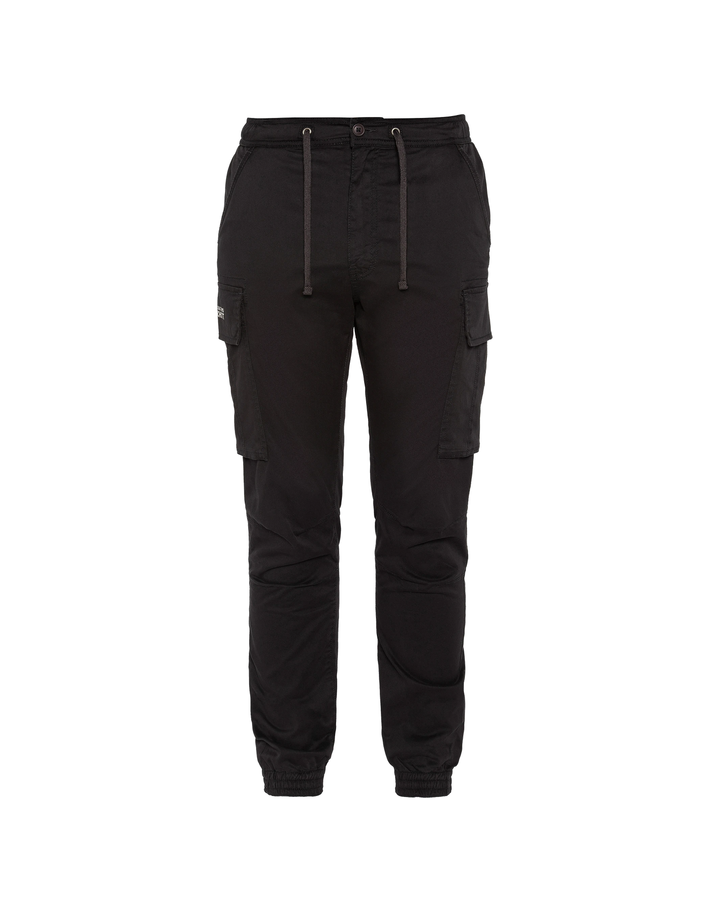 Black stretch cargo pants