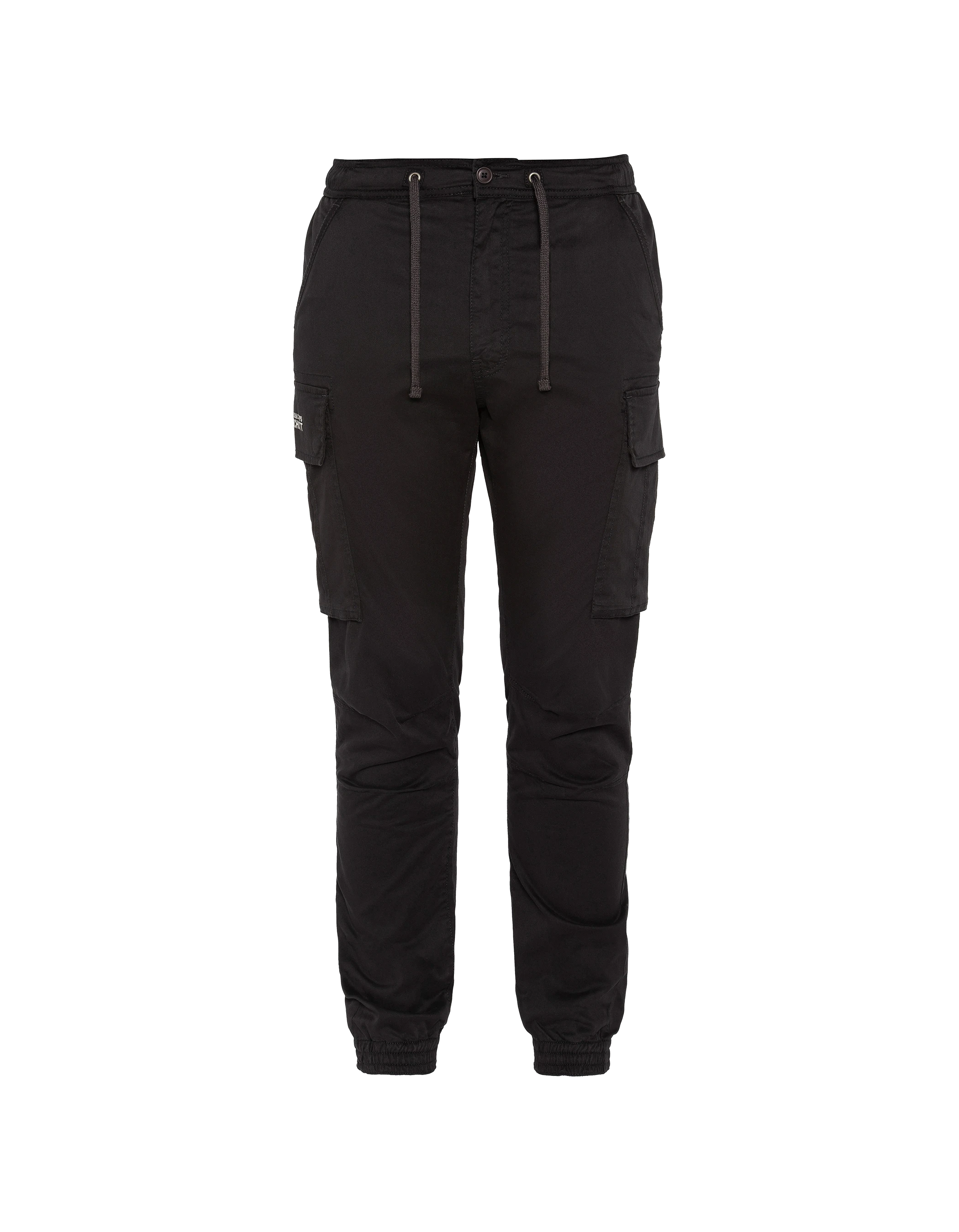 Black stretch cargo pants-1