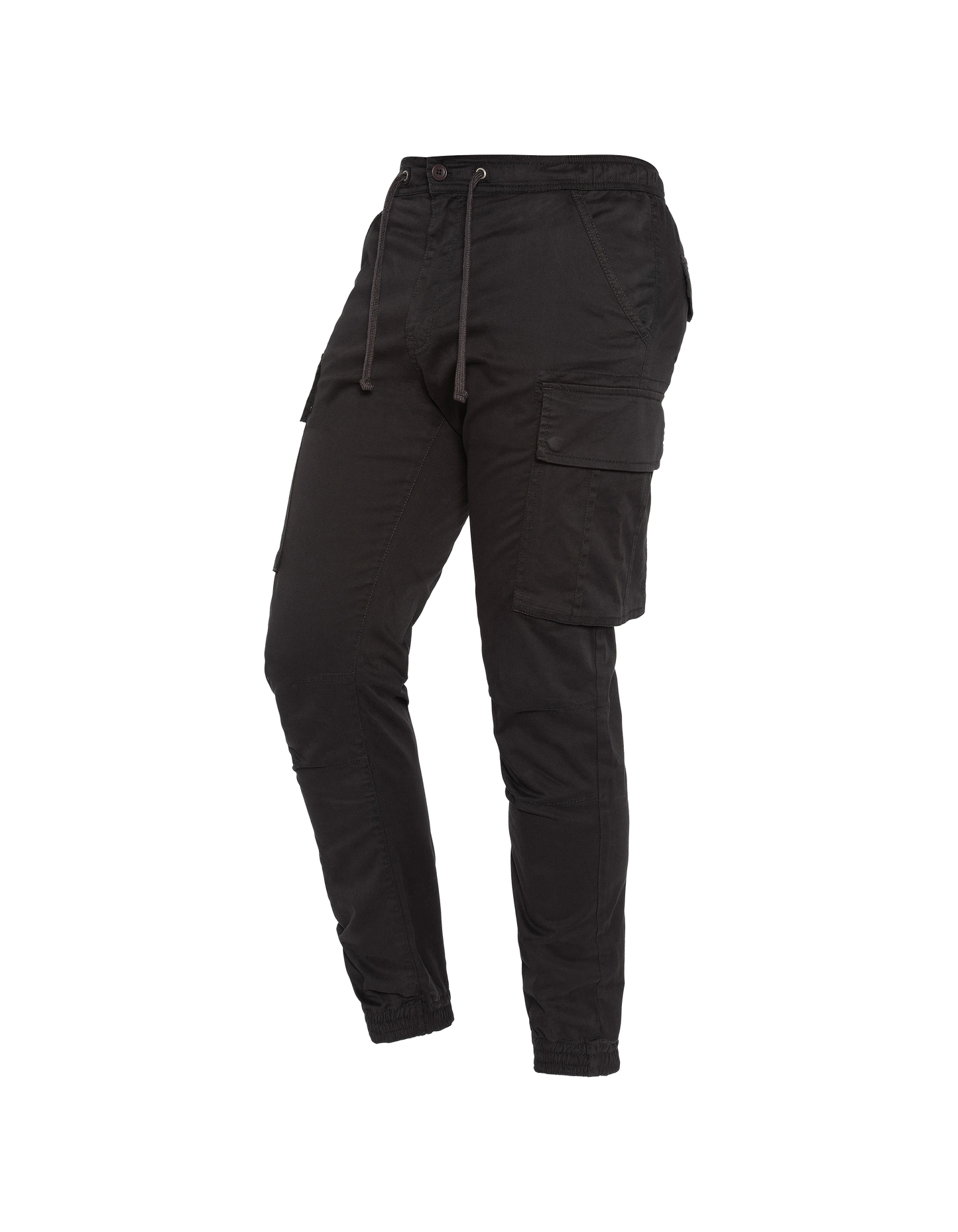 Black stretch cargo pants