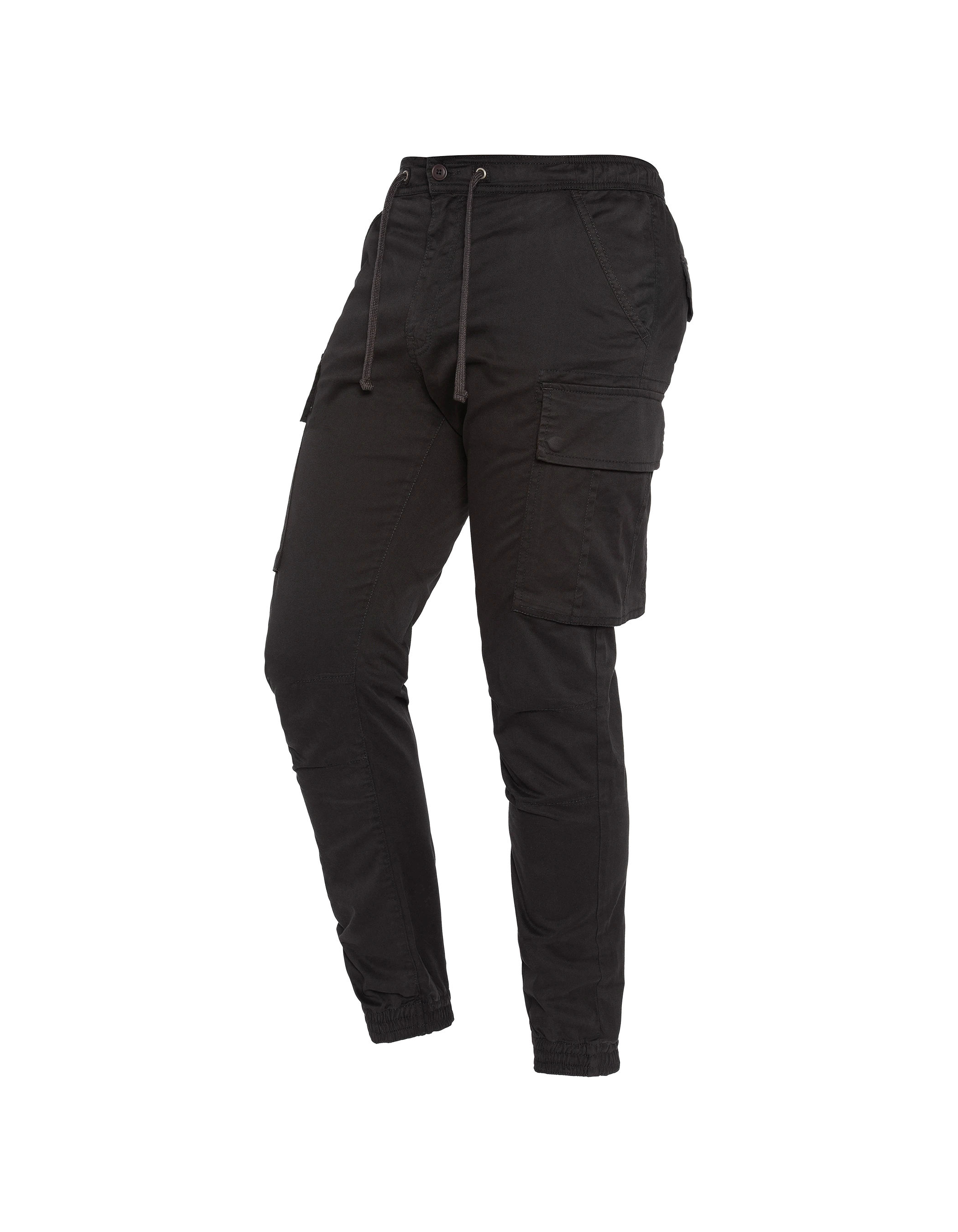 Black stretch cargo pants-4
