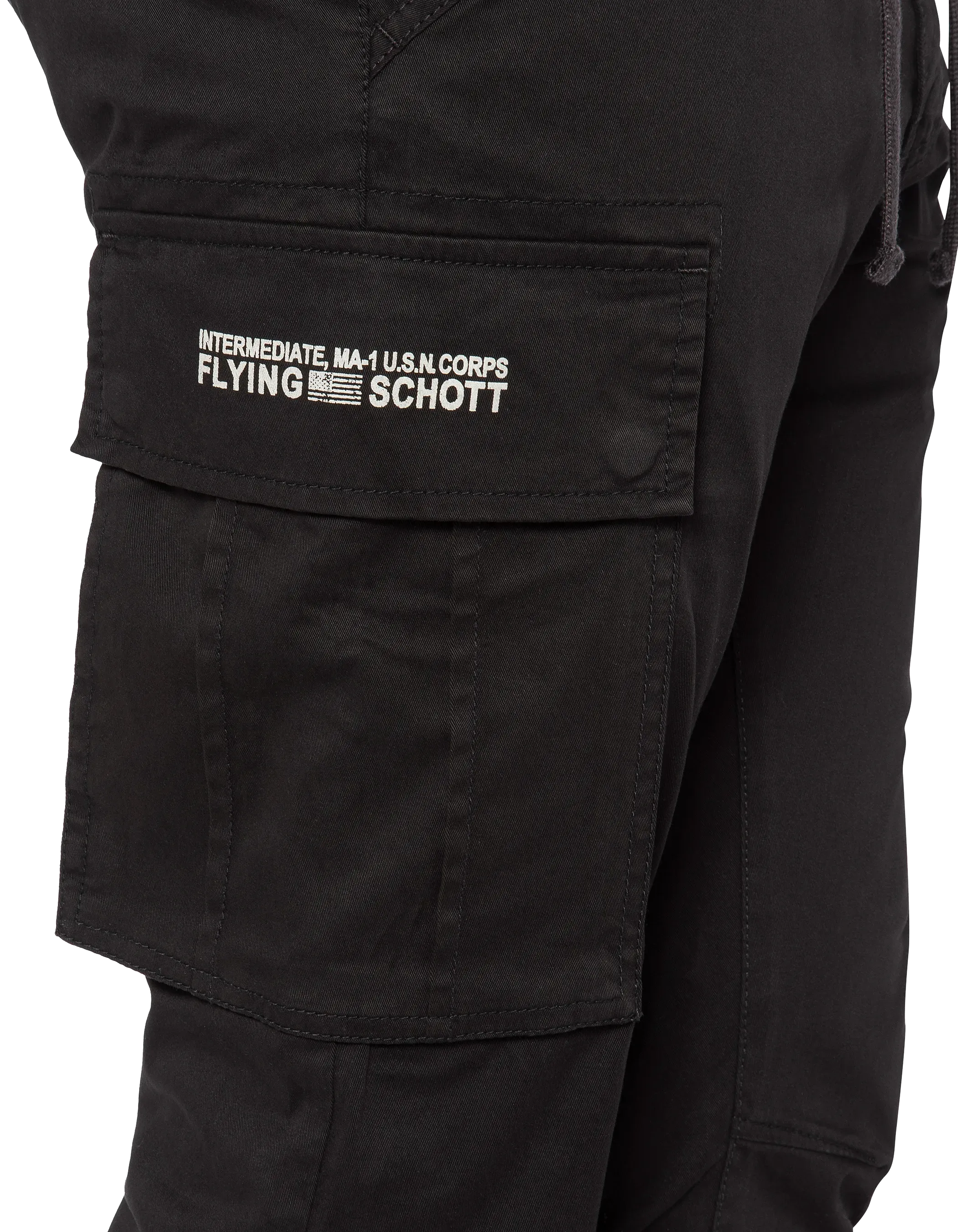 Black stretch cargo pants-5