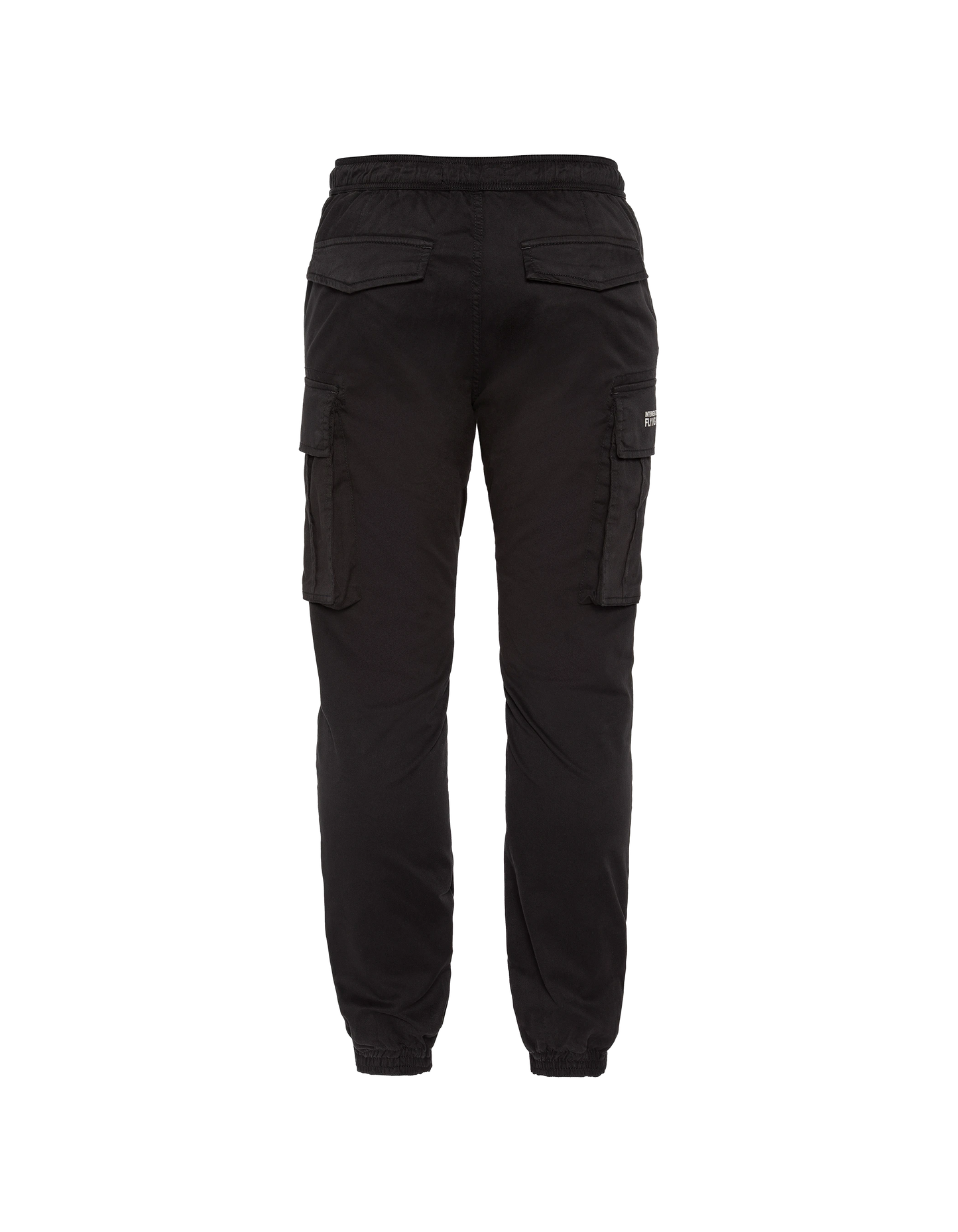Black stretch cargo pants