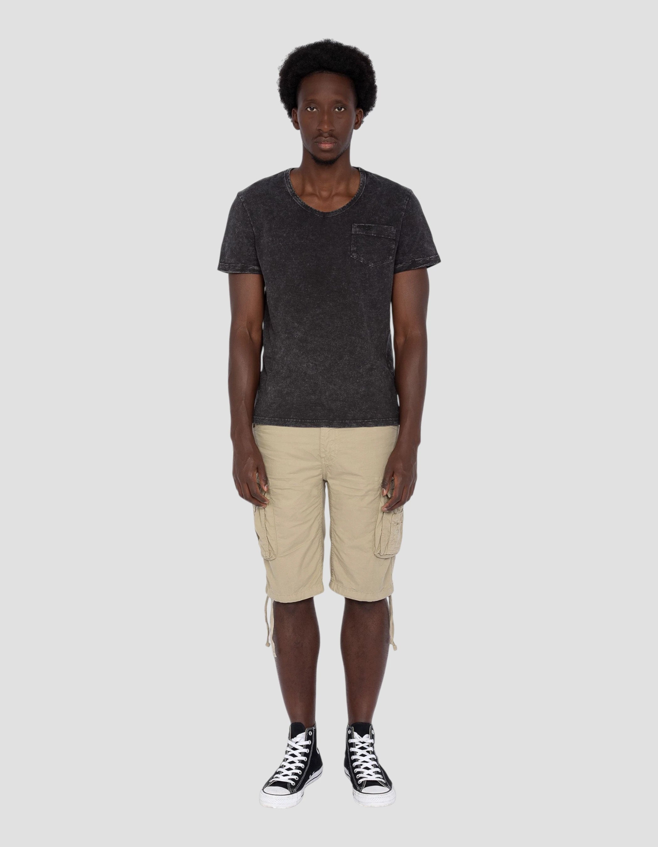 Pantaloncini cargo beige leggeri multipoche-4