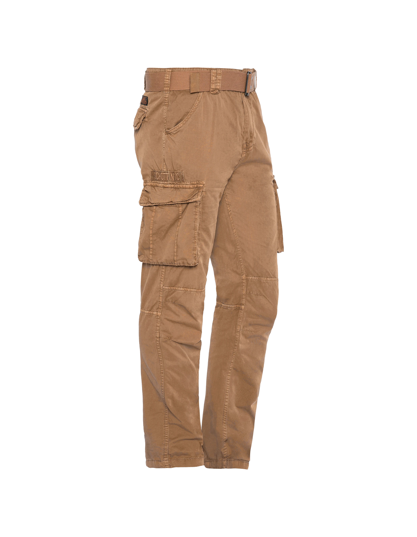 Multipoche beige slim cargo pants
