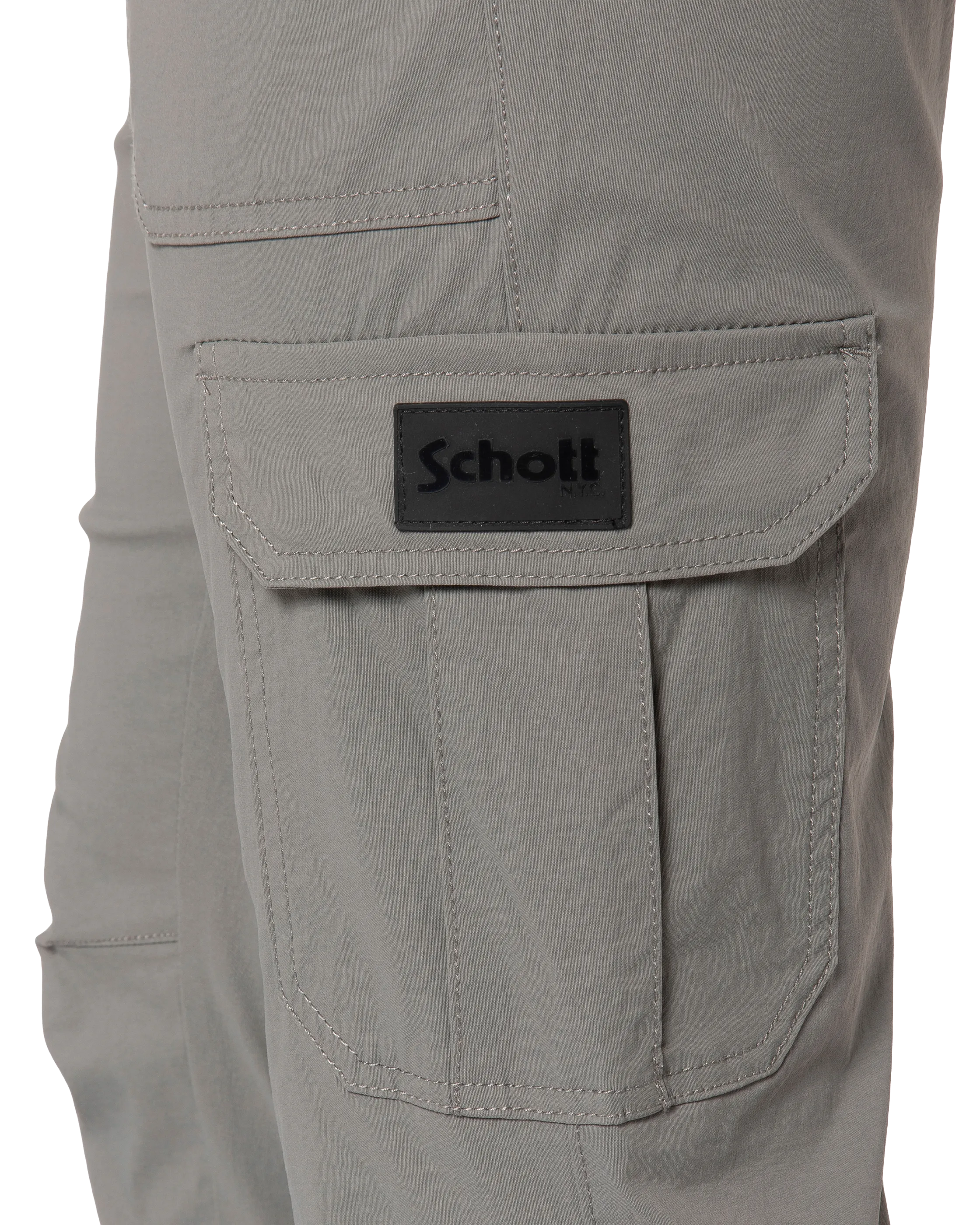 Charcoal cargo jogger pants-5