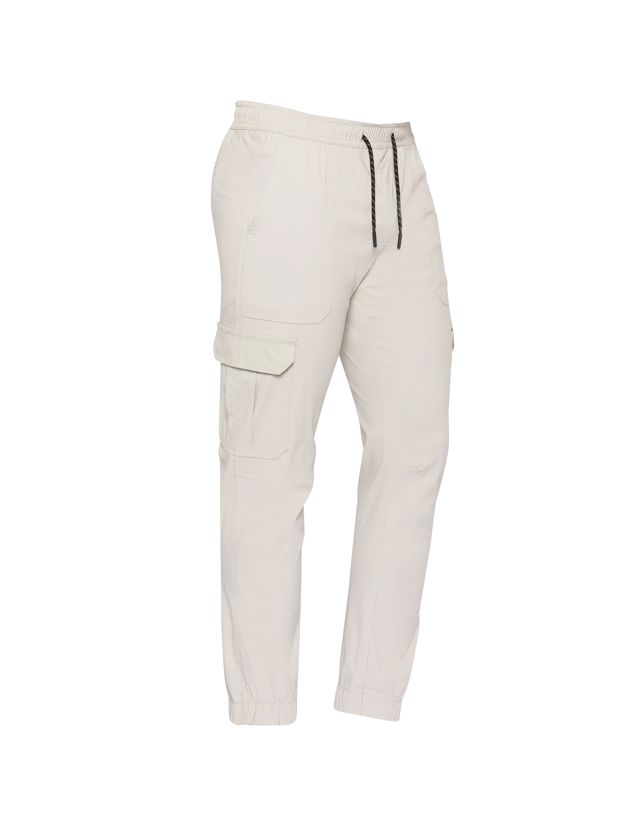 Light gray cargo jogger pants-3