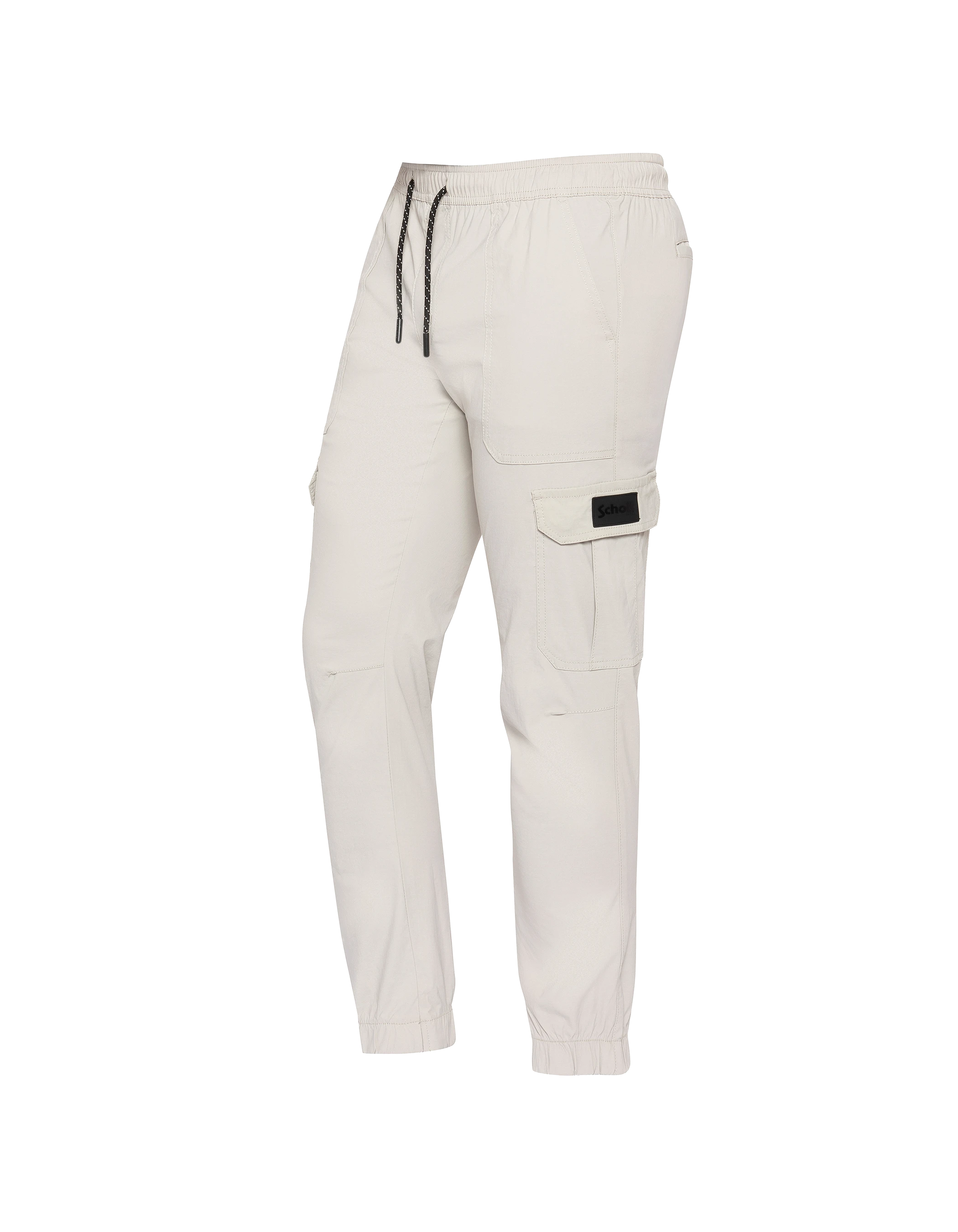 Light gray cargo jogger pants-4