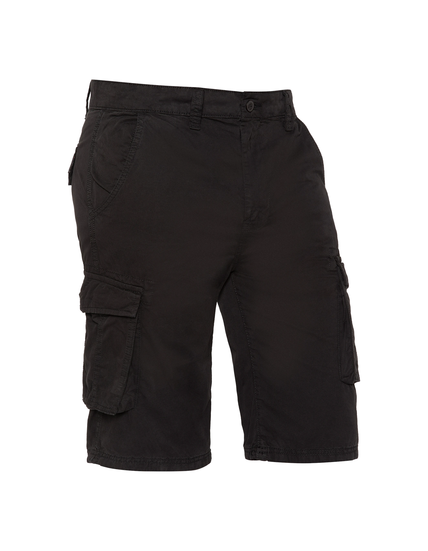 Short cargo noir multipoches