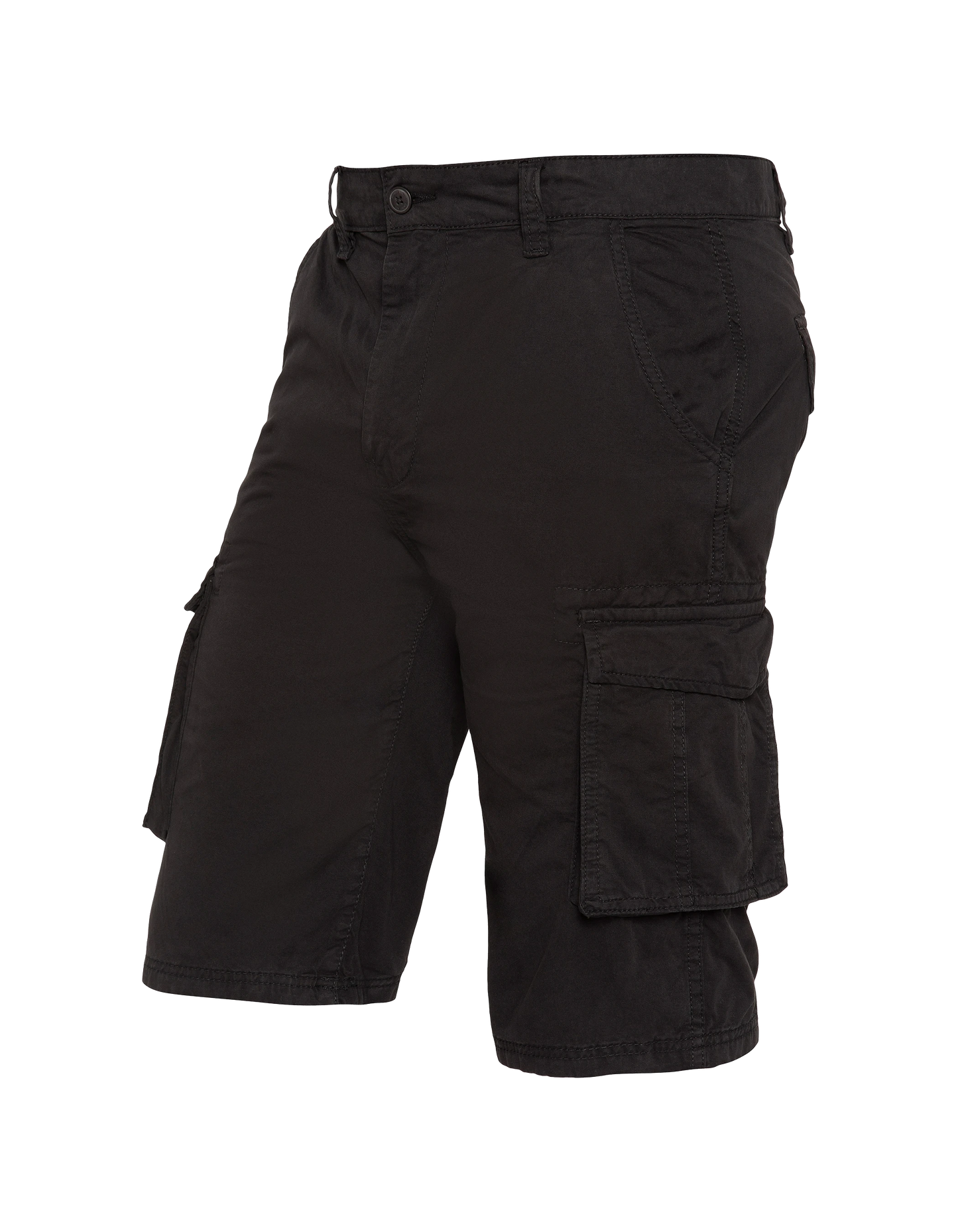 Short cargo noir multipoches